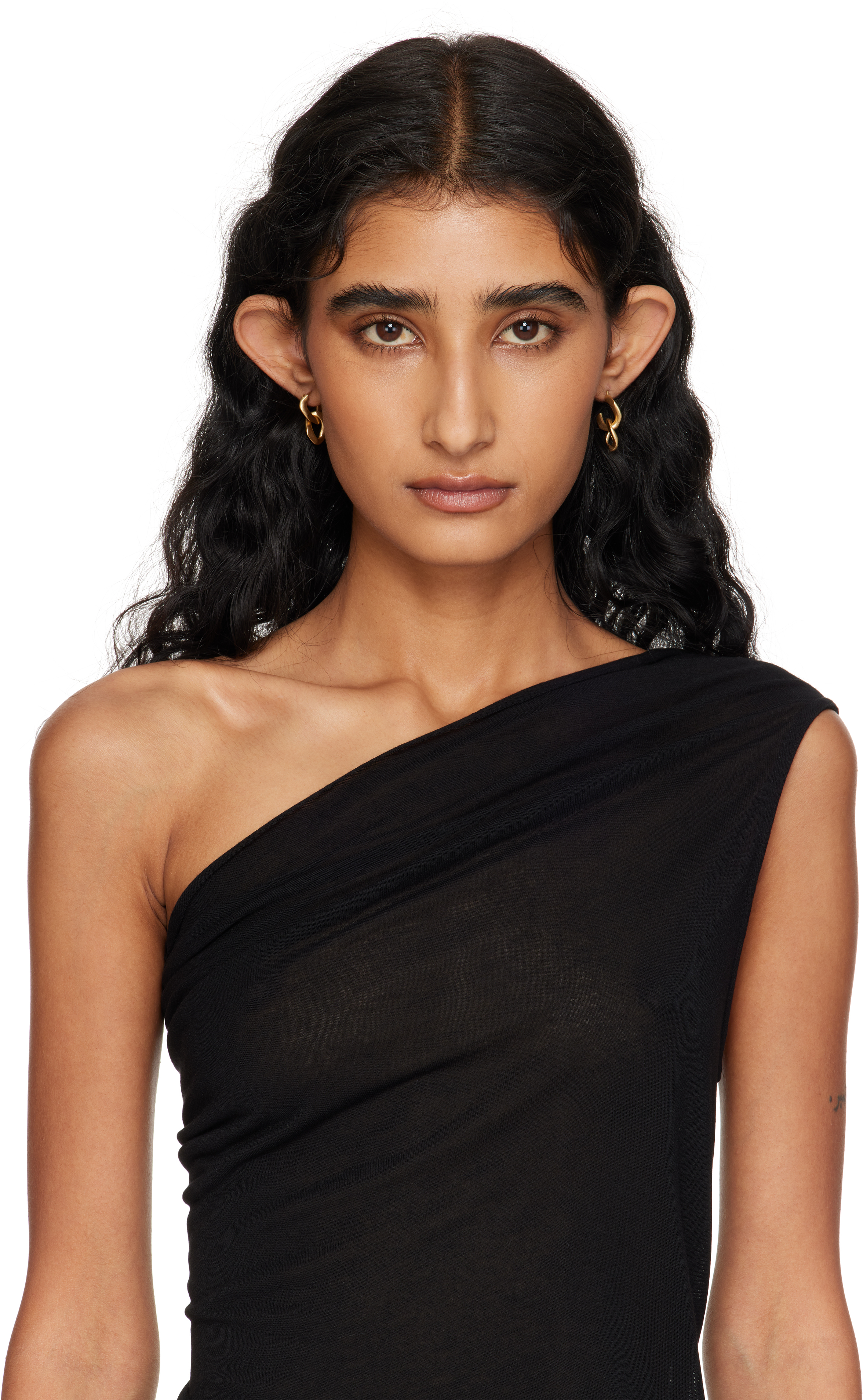 Maison Margiela Gourmette Collection Earrings In Gold