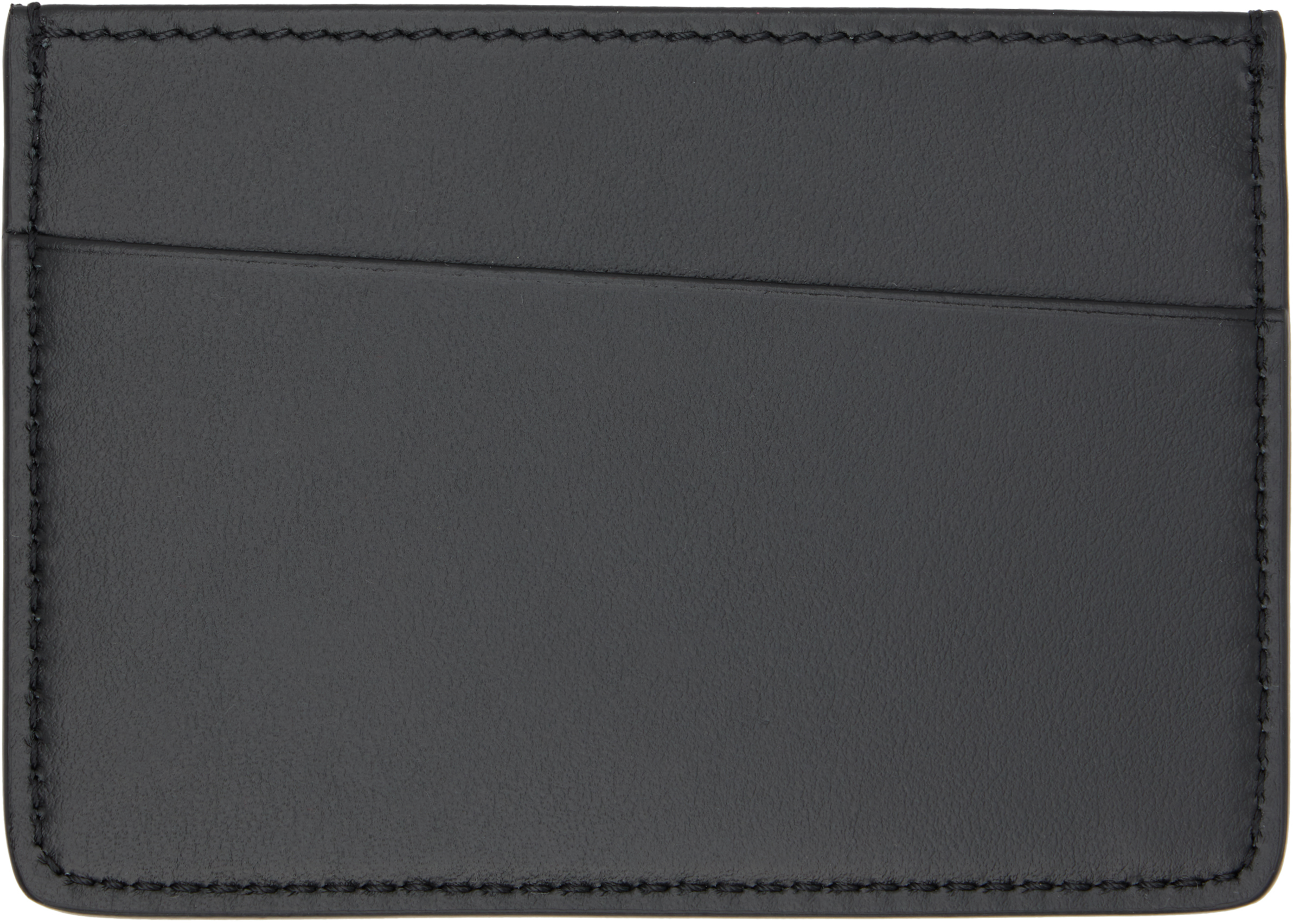 Maison Margiela Black Slim Card Holder In Black