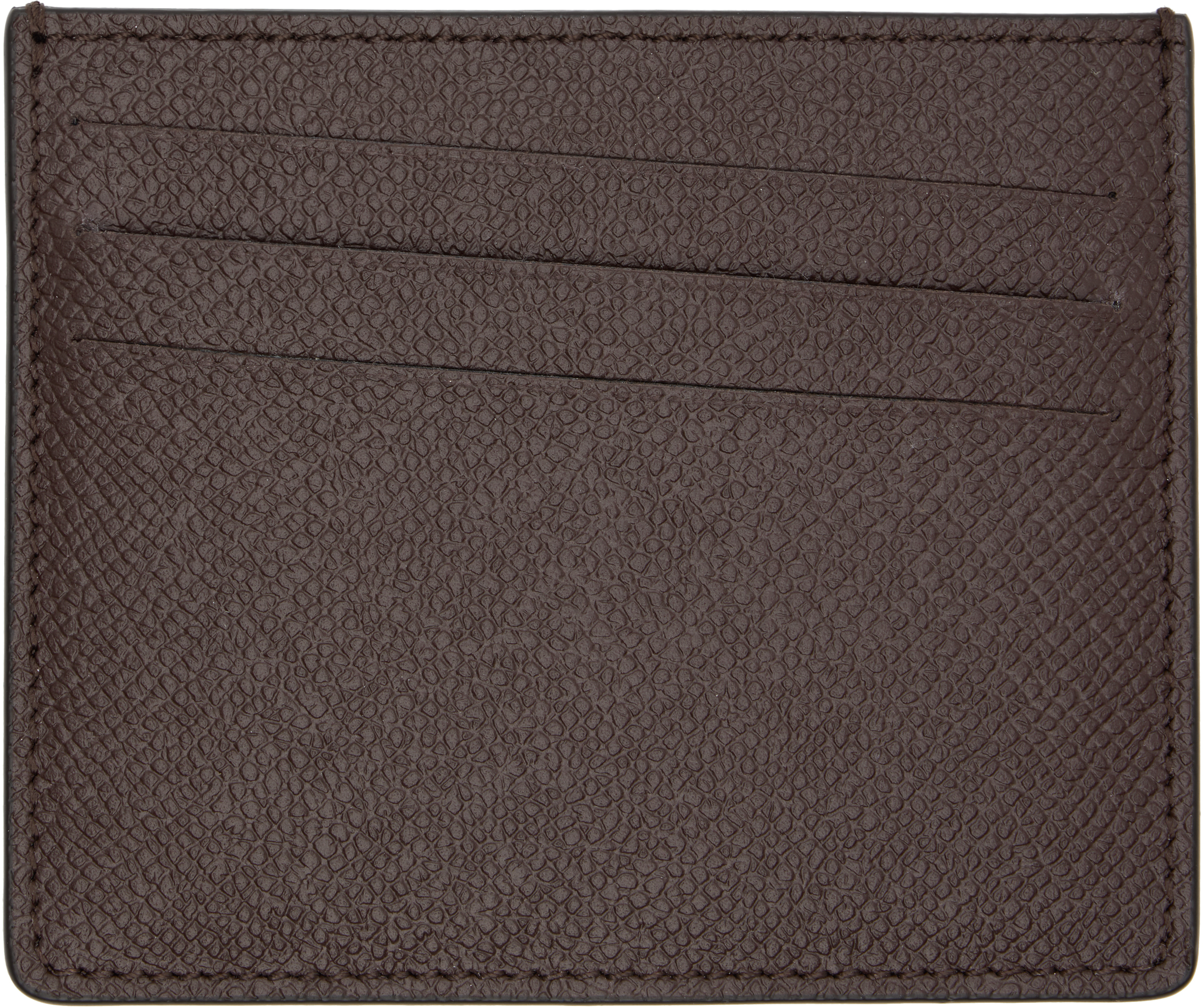 Maison Margiela Brown Slim Card Holder In Brown