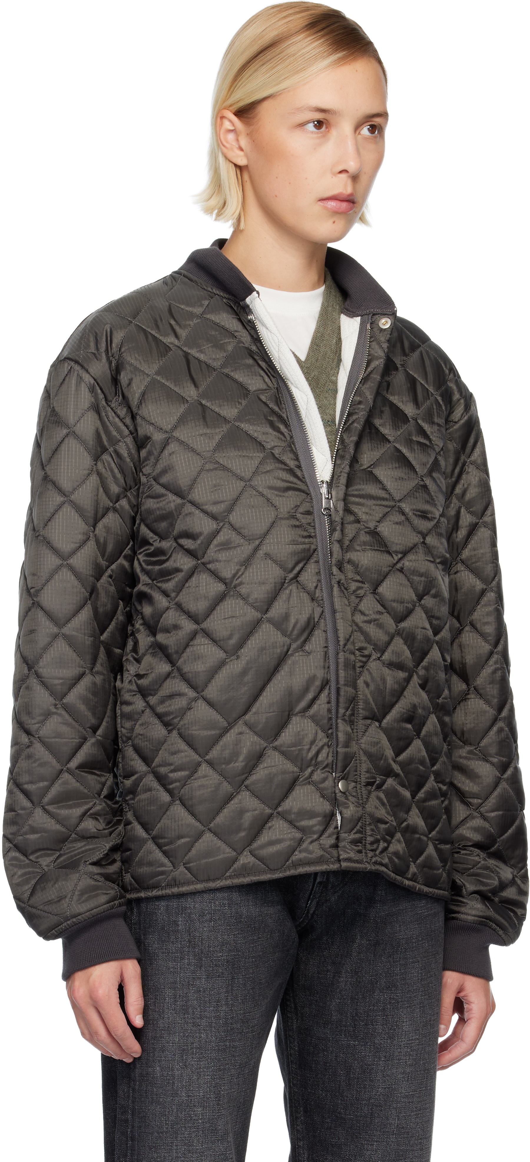 Maison Margiela Gray Quilted Jacket