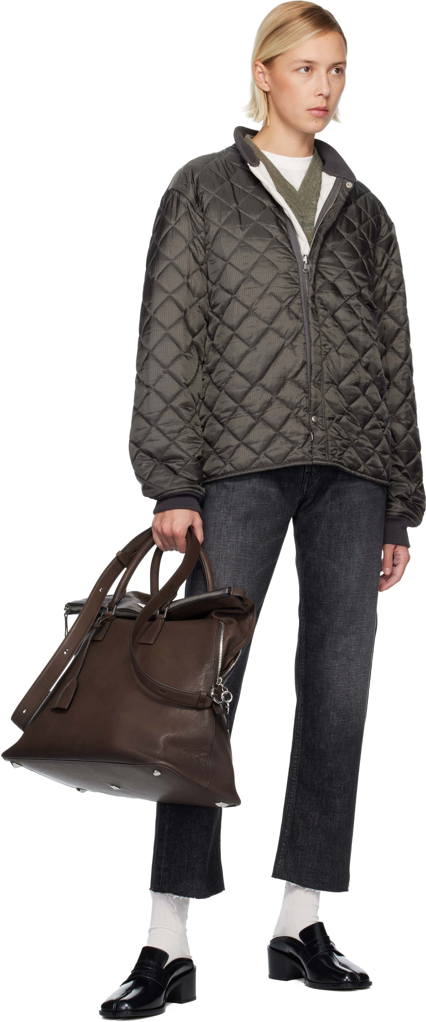 Maison Margiela Gray Quilted Jacket