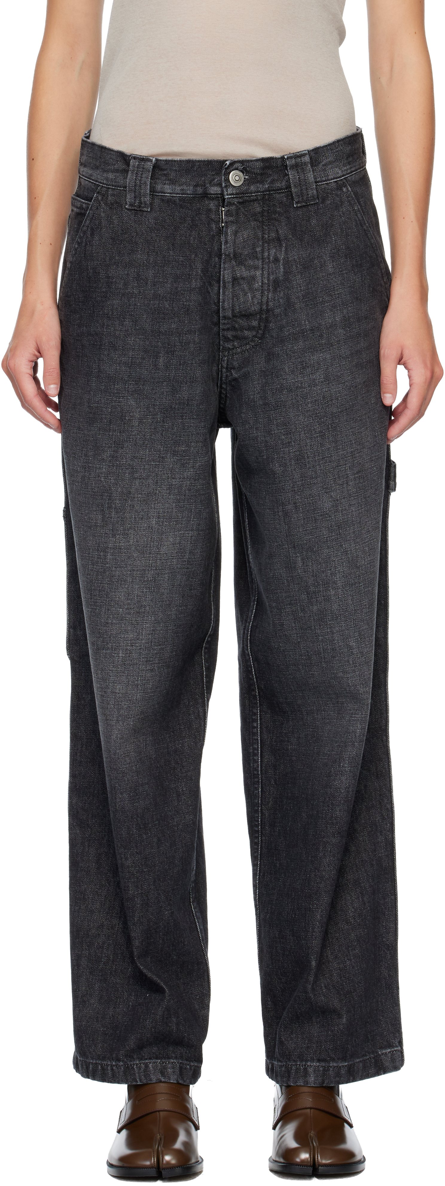 Maison Margiela 5 Pockets Jeans In Black