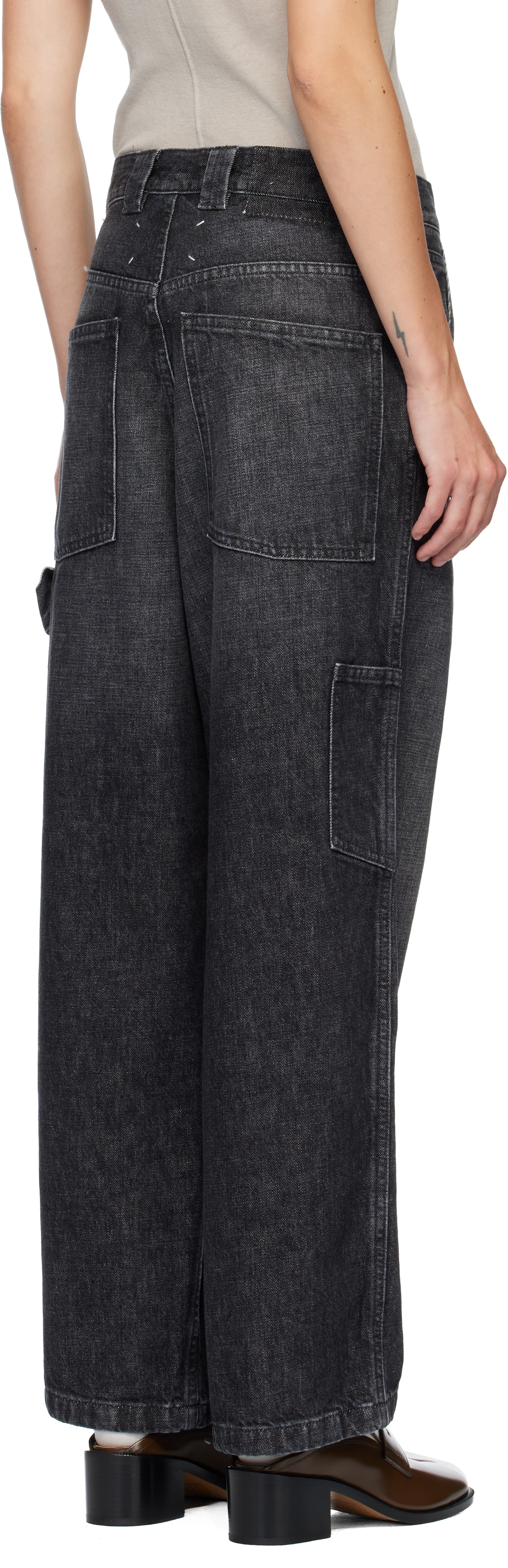 Maison Margiela 5 Pockets Jeans In Black