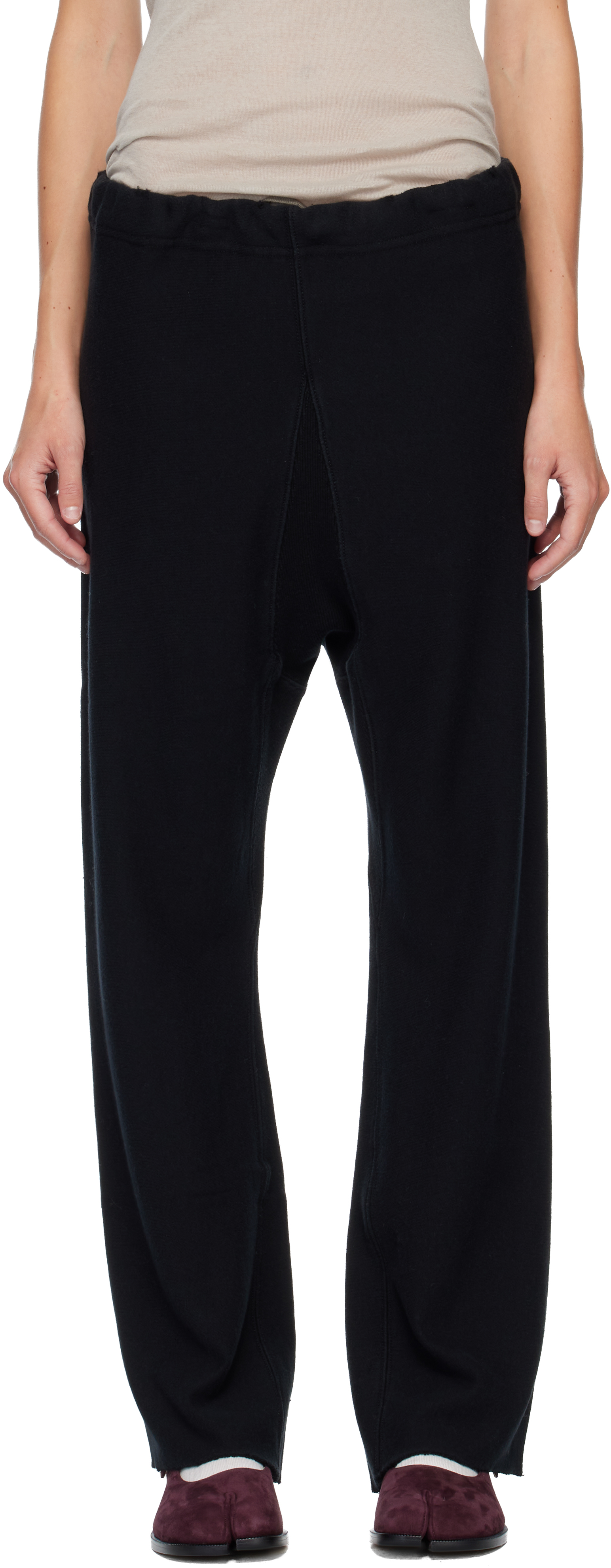 Maison Margiela Black Gusset Sweatpants In Black