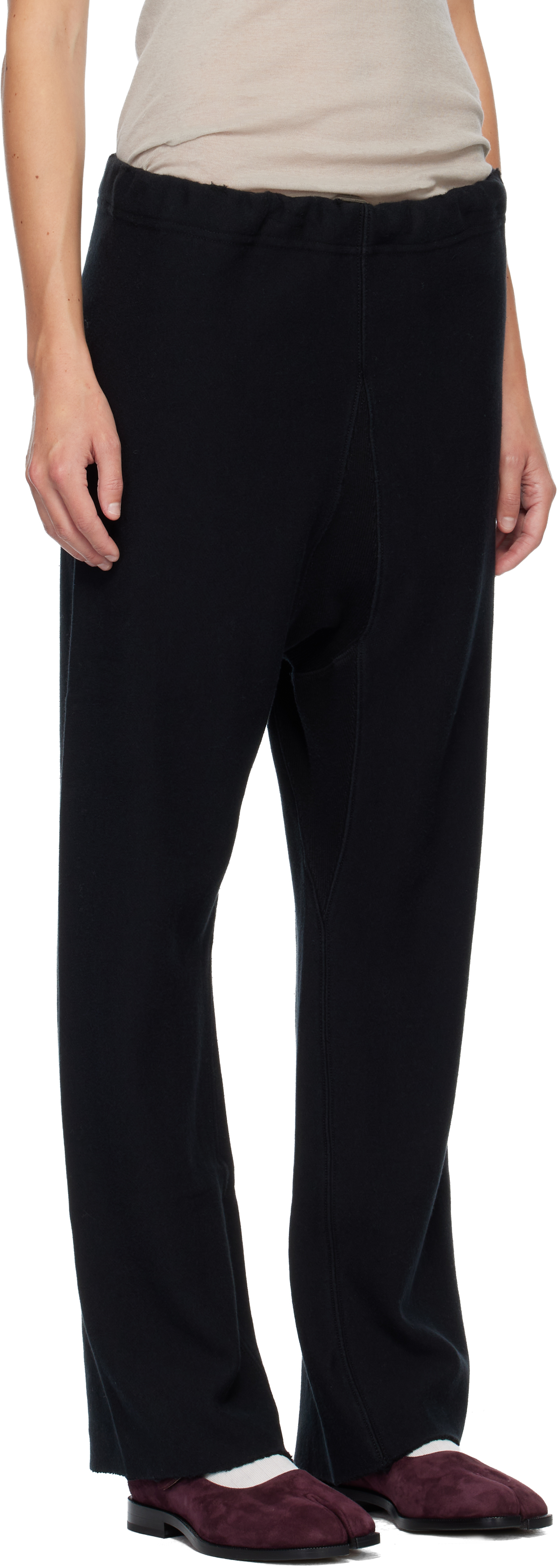 Maison Margiela Black Gusset Sweatpants In Black