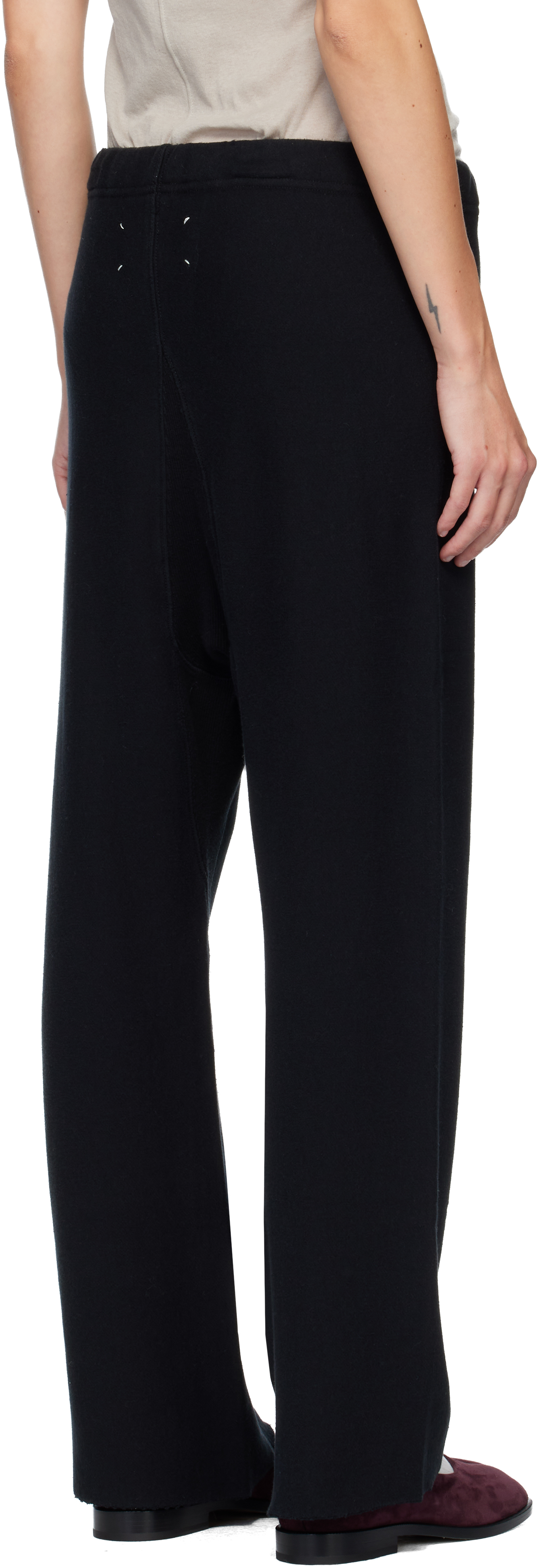 Maison Margiela Black Gusset Sweatpants In Black