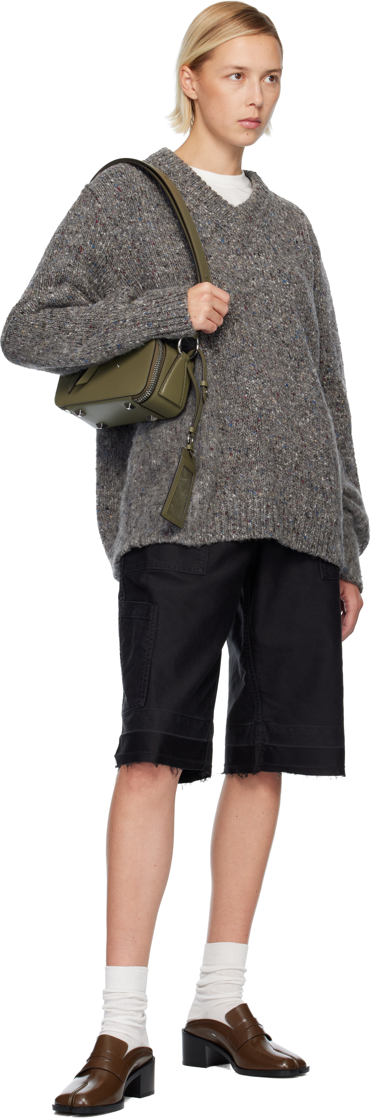 Maison Margiela Black Utility Shorts In Black