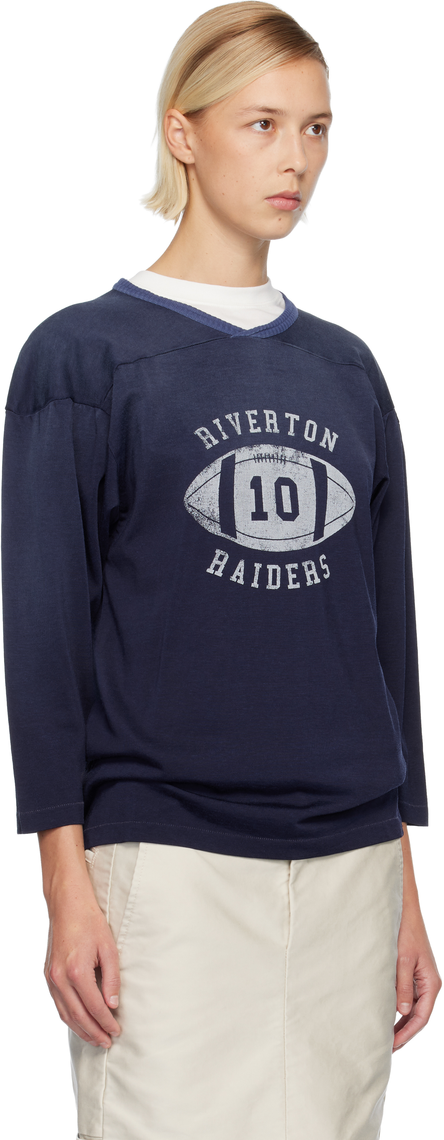 Maison Margiela Blue 'riverton Raiders' T-shirt In Blue