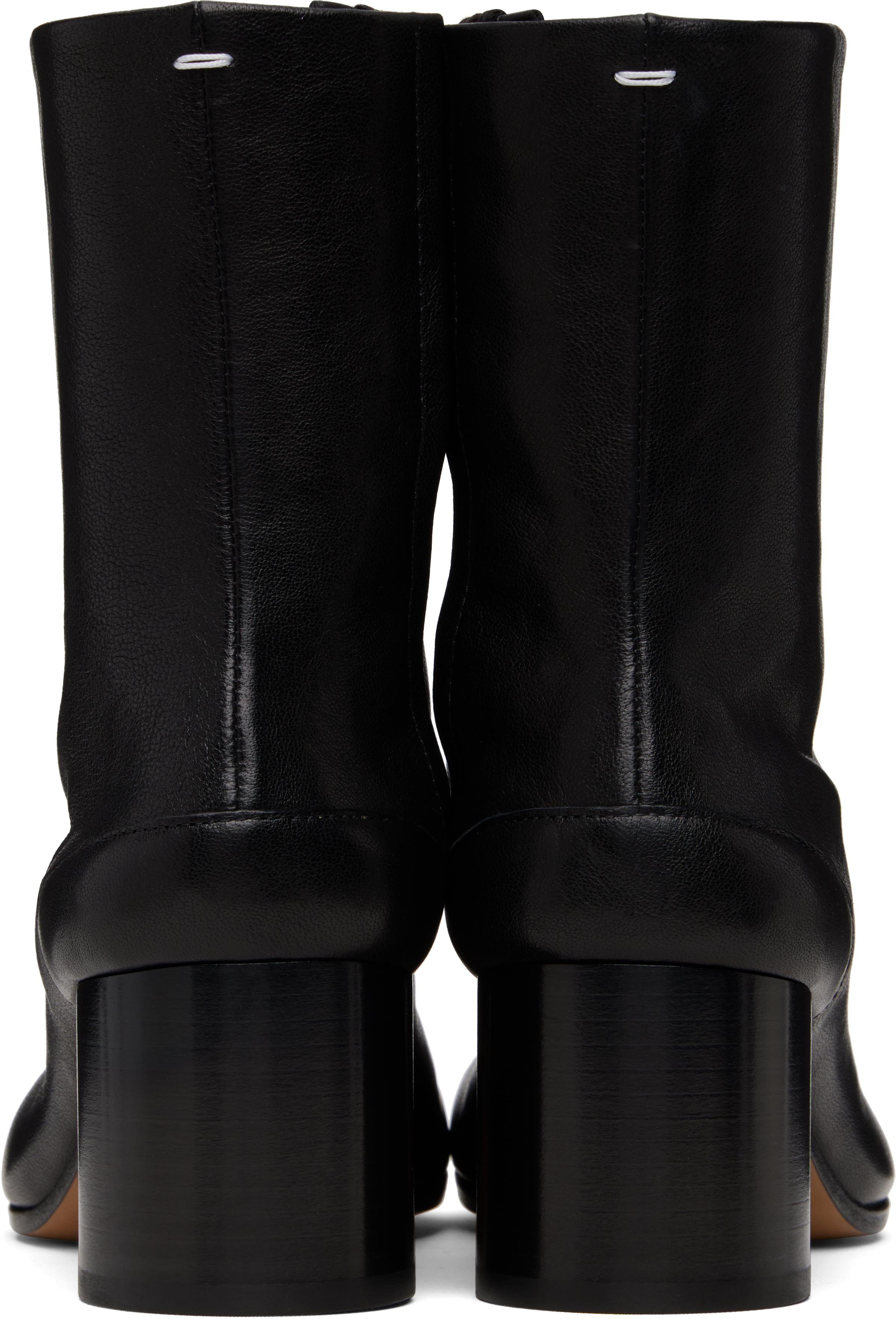 Maison Margiela Black Tabi Ankle Boots In Black