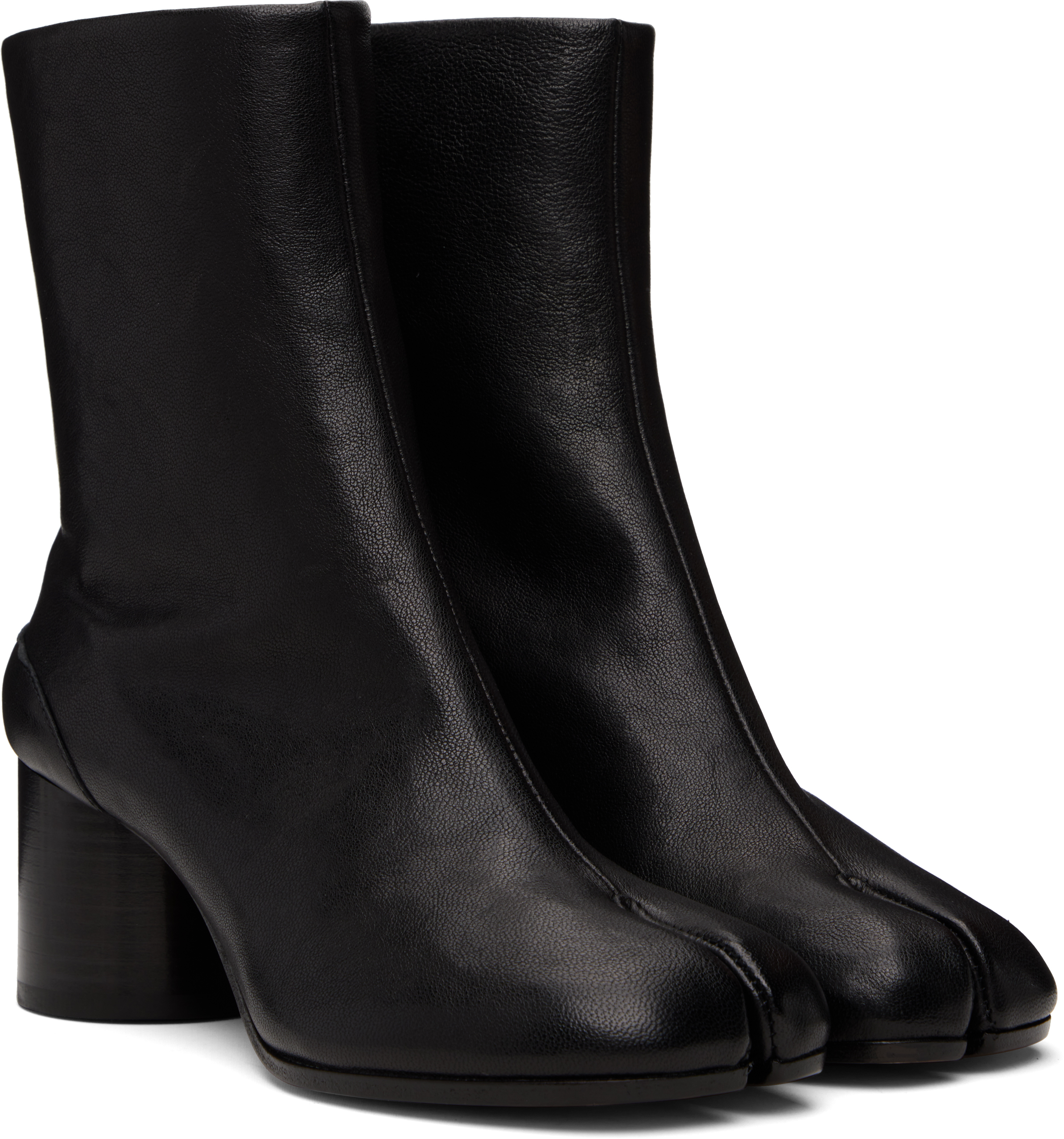 Maison Margiela Black Tabi Ankle Boots In Black