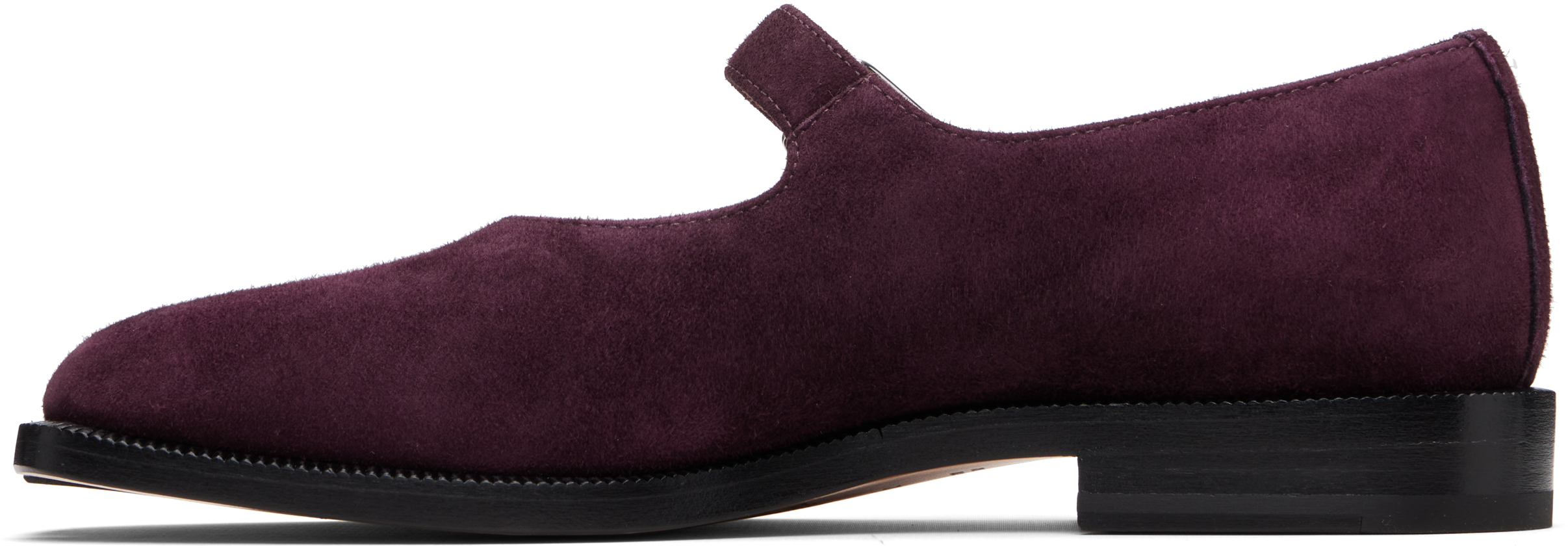 Maison Margiela Burgundy Tabi Mary Jane Ballerina Flats In Burgundy
