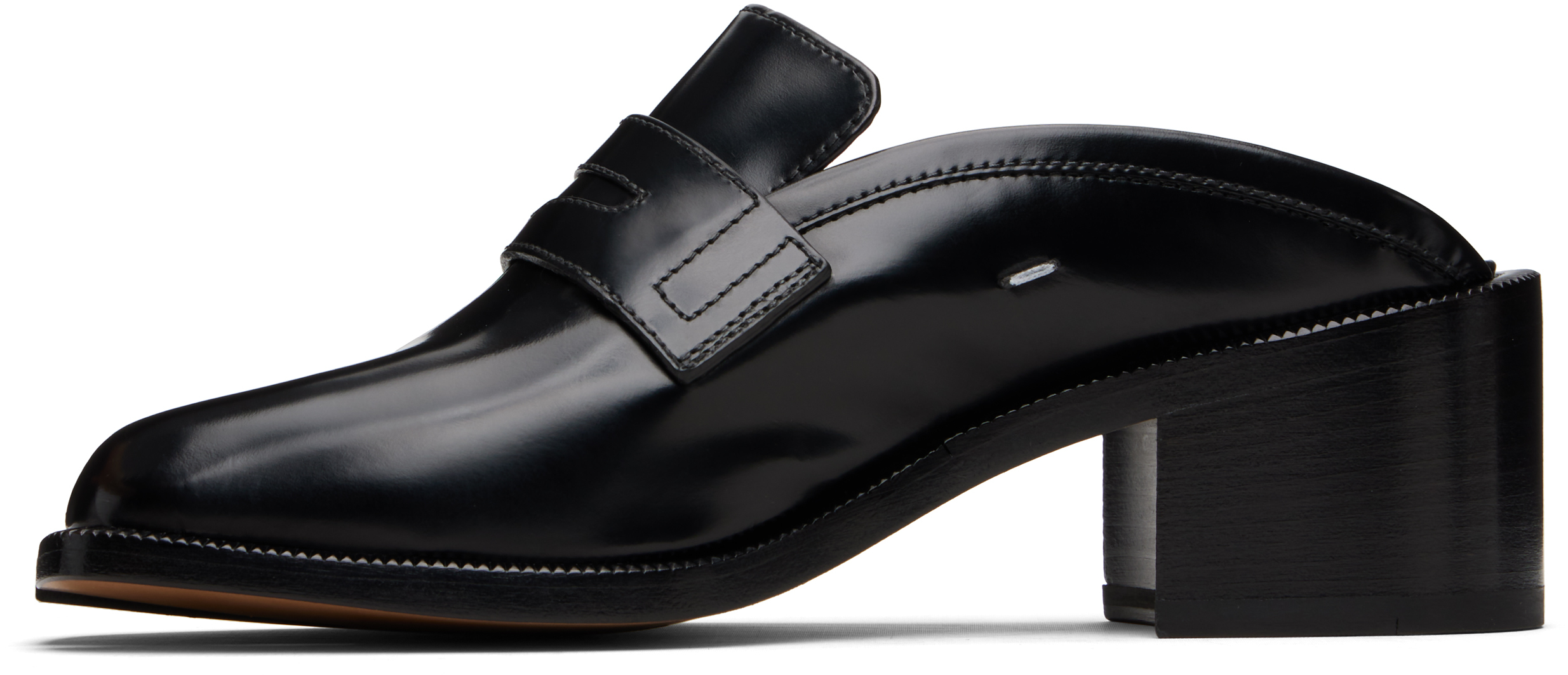 Maison Margiela Tabi City Loafer Mule Woman Black In Multi