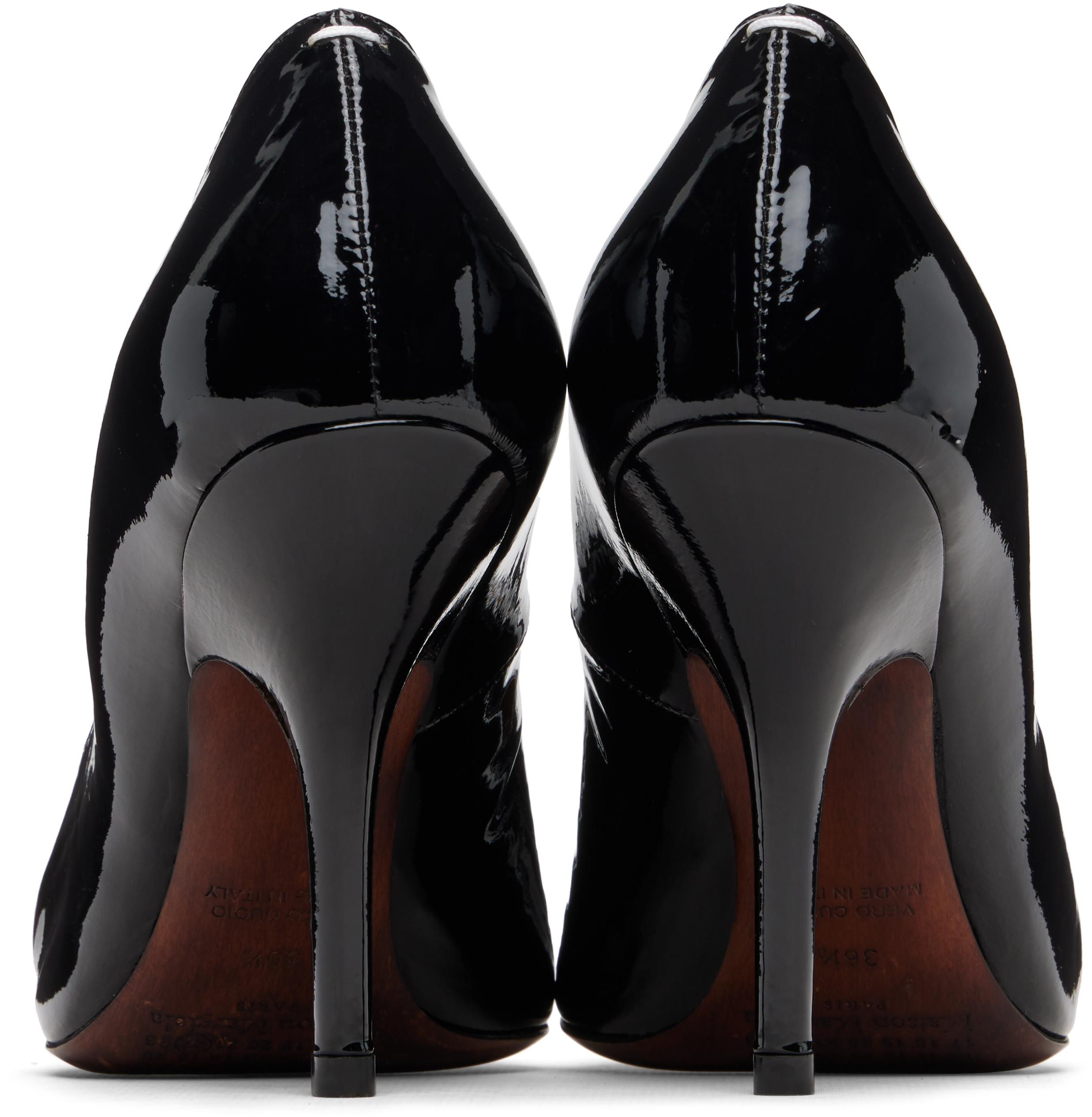 Maison Margiela Black Loved To Death Heels In Multi