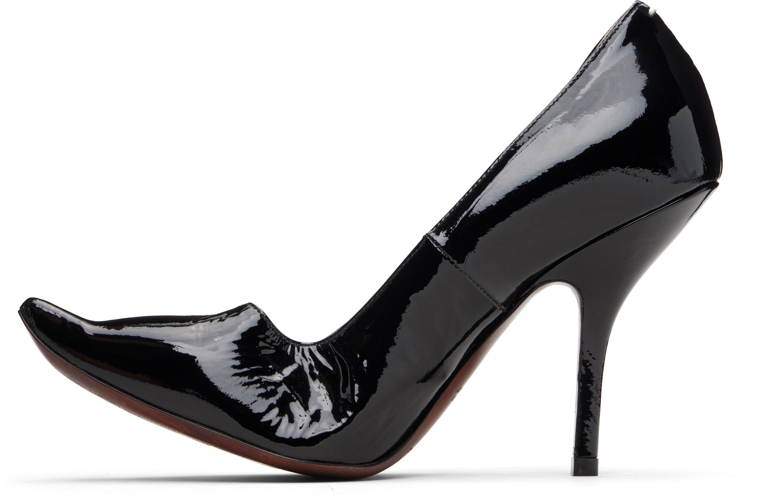 Maison Margiela Black Loved To Death Heels In Multi