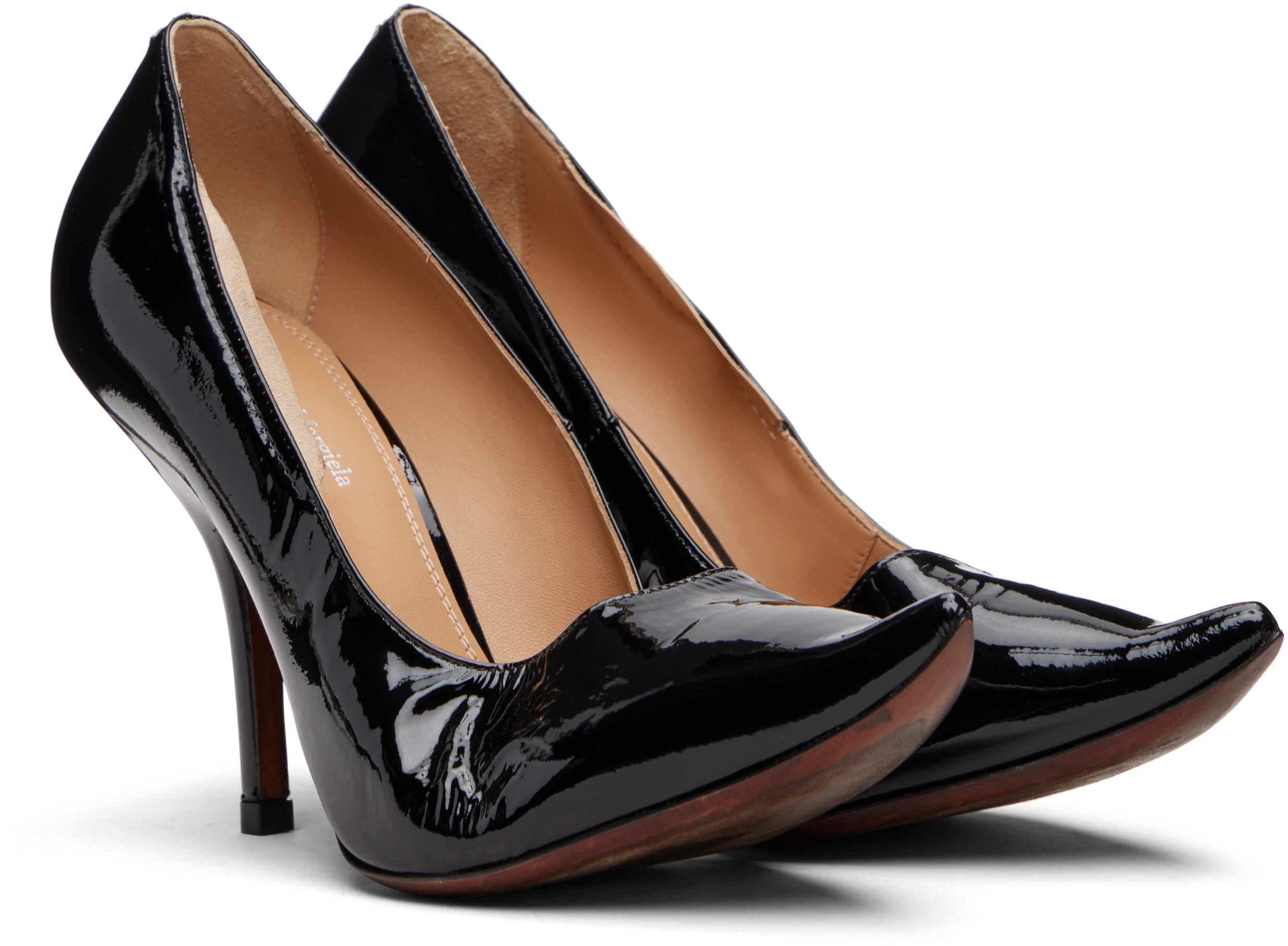 Maison Margiela Black Loved To Death Heels In Multi