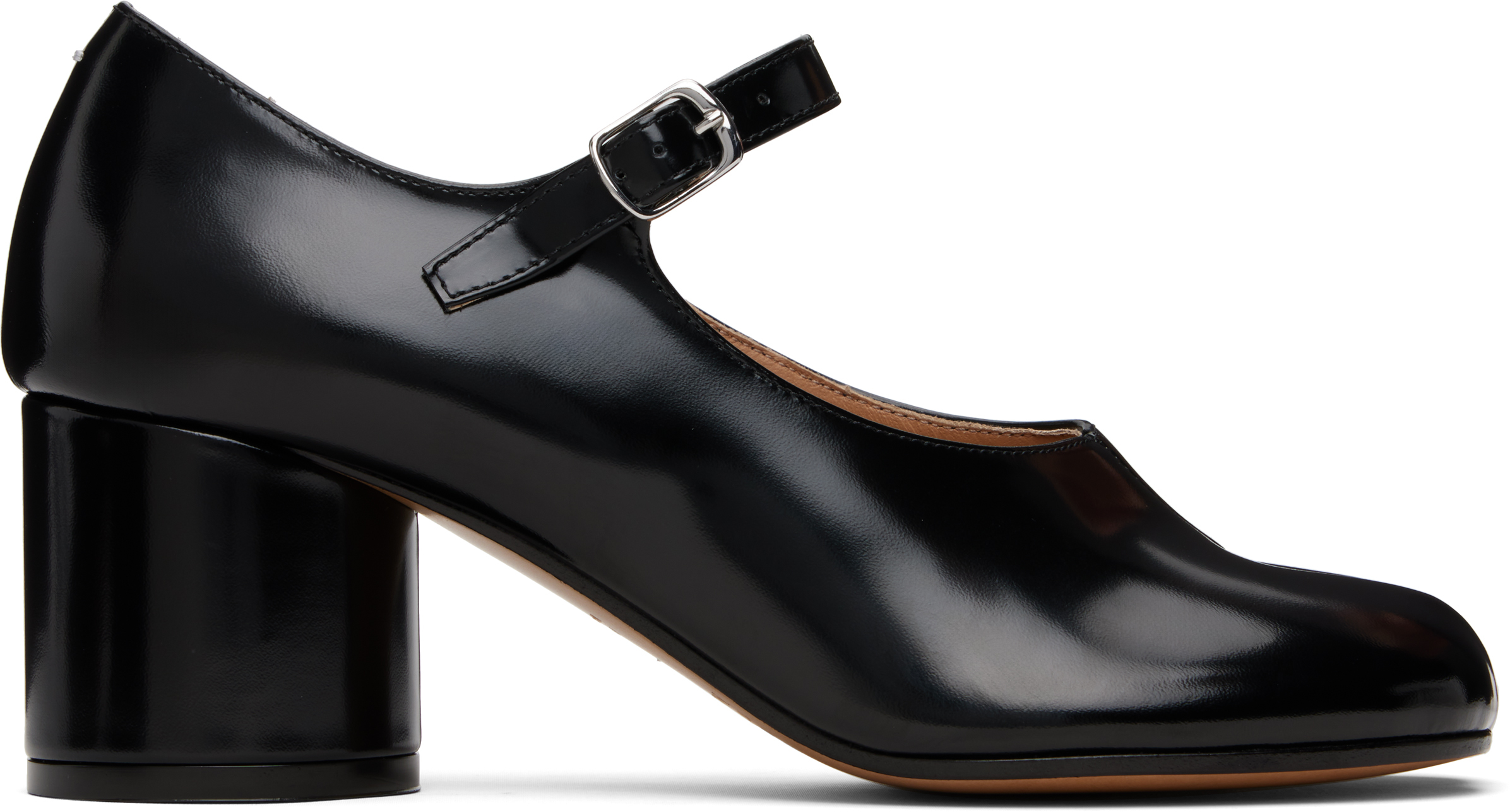 Maison Margiela Tabi Block-heel Ankle-strap Pumps In Black