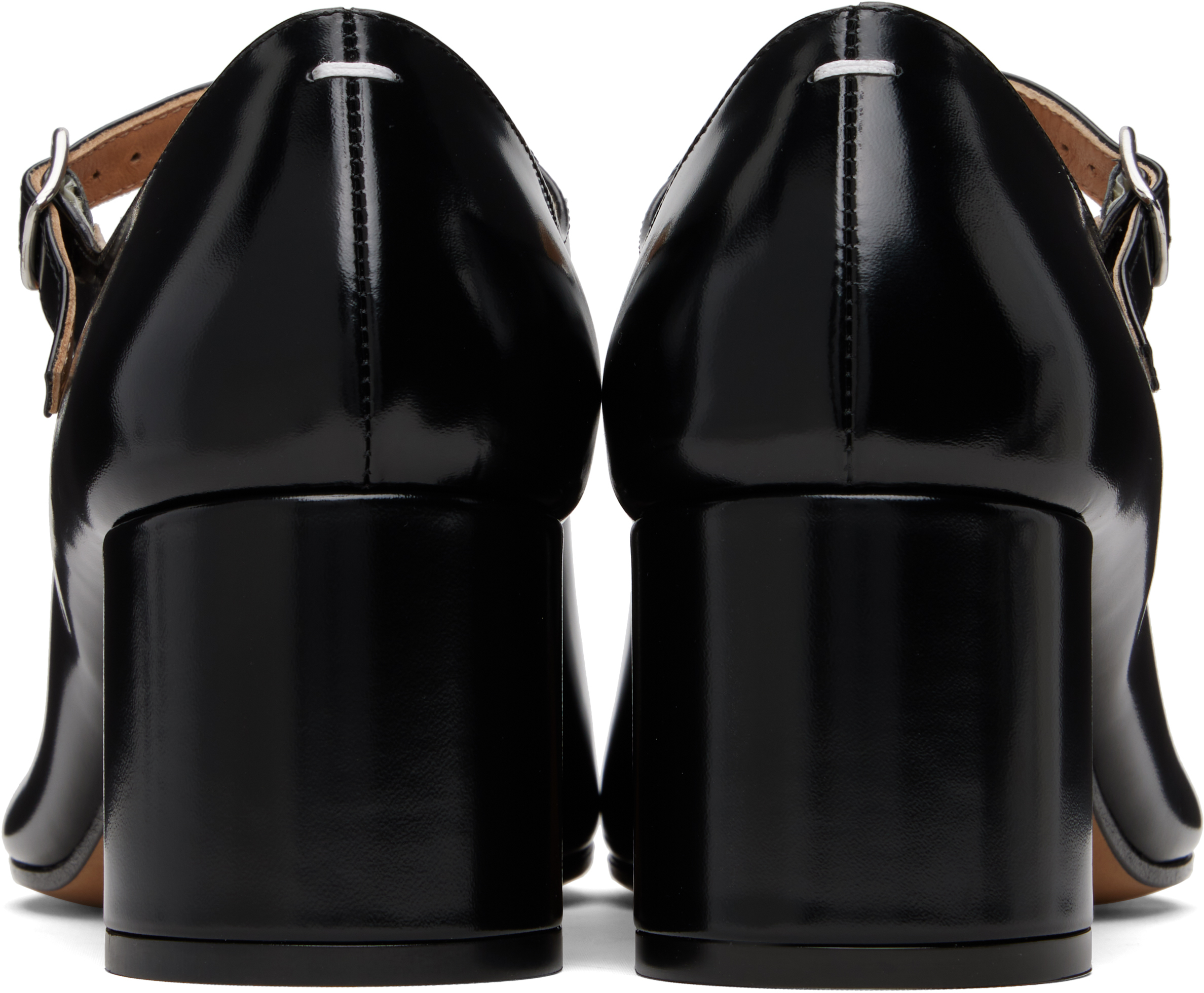 Maison Margiela Tabi Block-heel Ankle-strap Pumps In Black