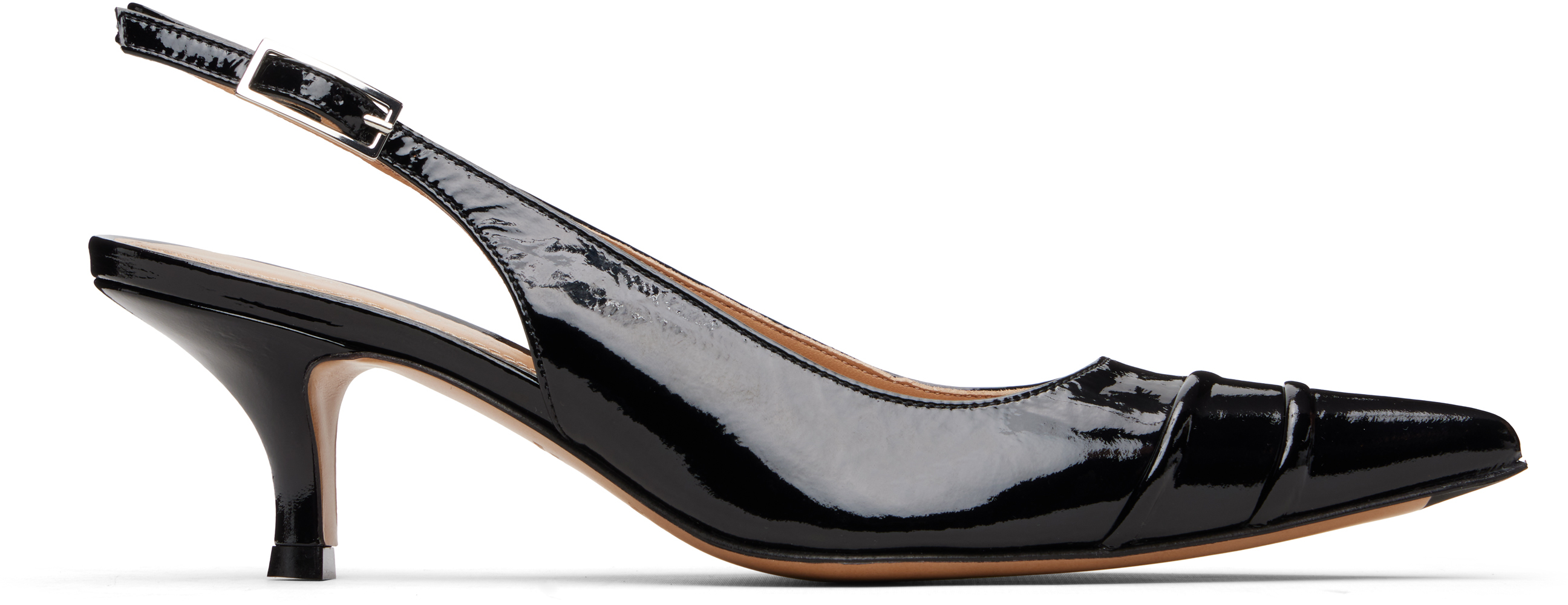 Maison Margiela Black Kinkies Slingback Heels In Black