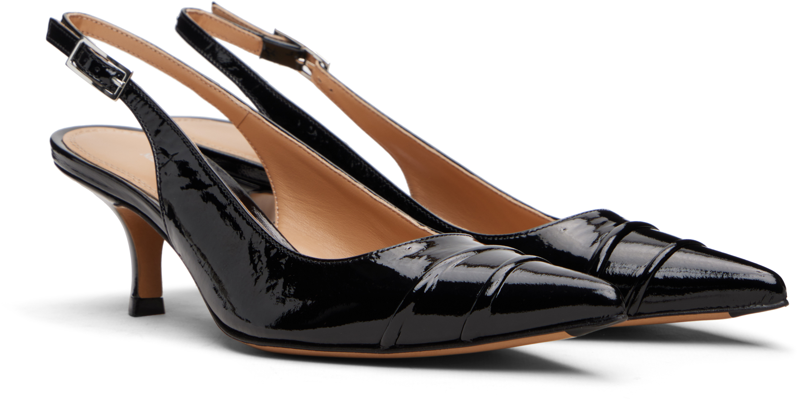 Maison Margiela Black Kinkies Slingback Heels In Black