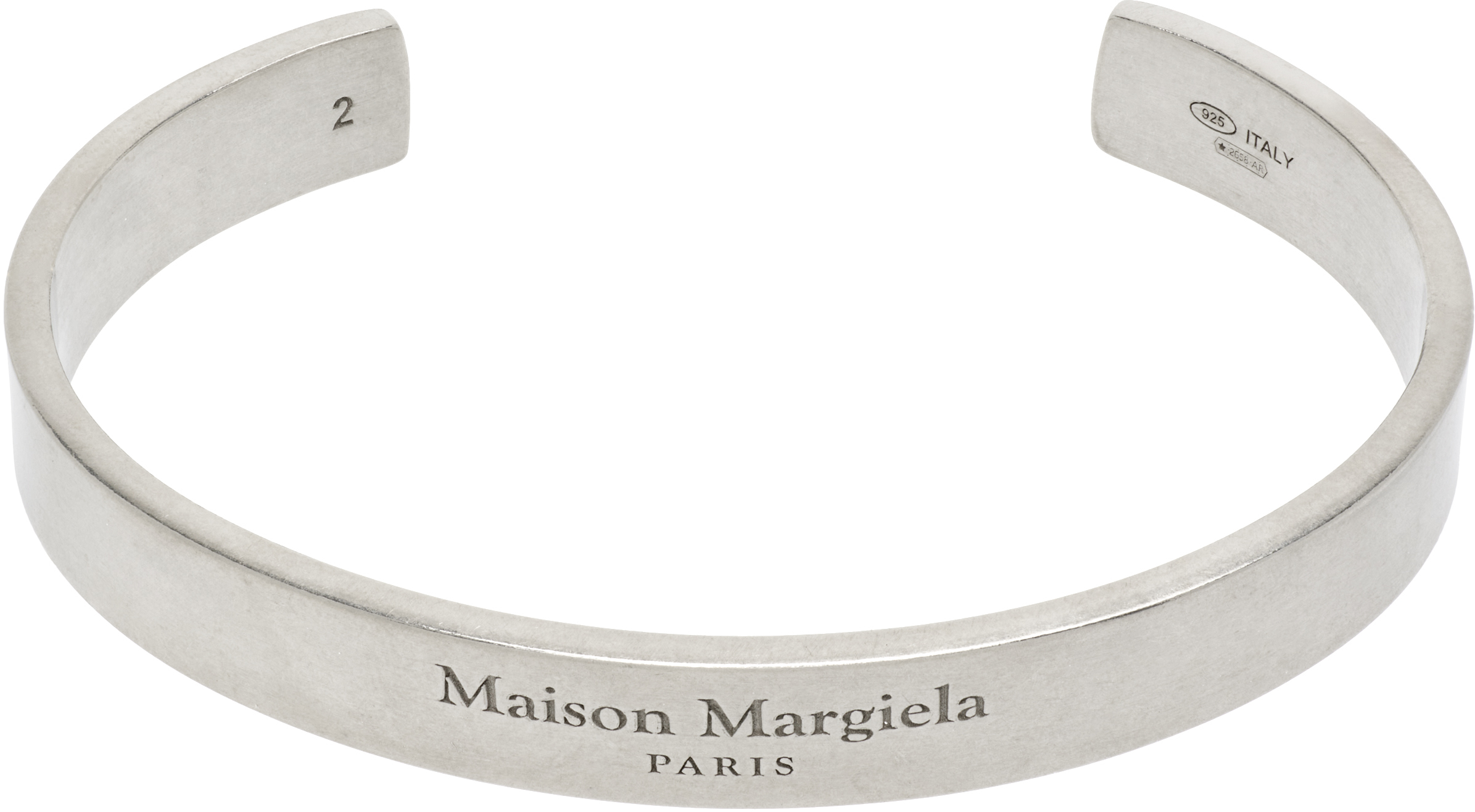 アクセサリー Maison Margiela MM6 Logo Cuff Bracelet MM6 Maison Margiela Silver 6 Cuff Bracelet MM6 Maison Margiela