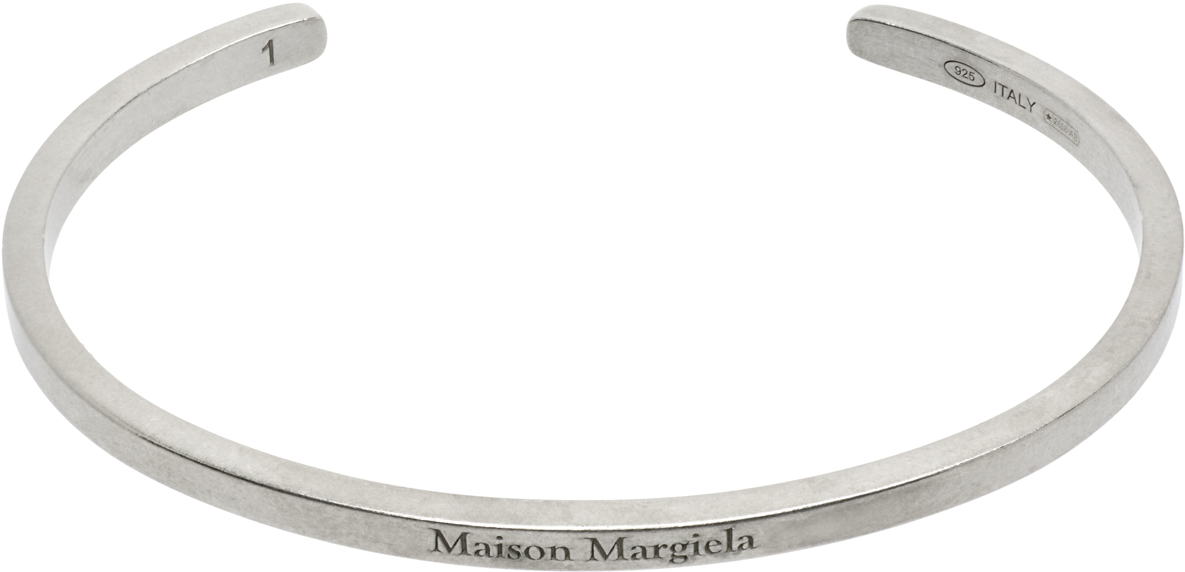 Maison Margiela: Logo Cuff Bracelet | SSENSE Canada