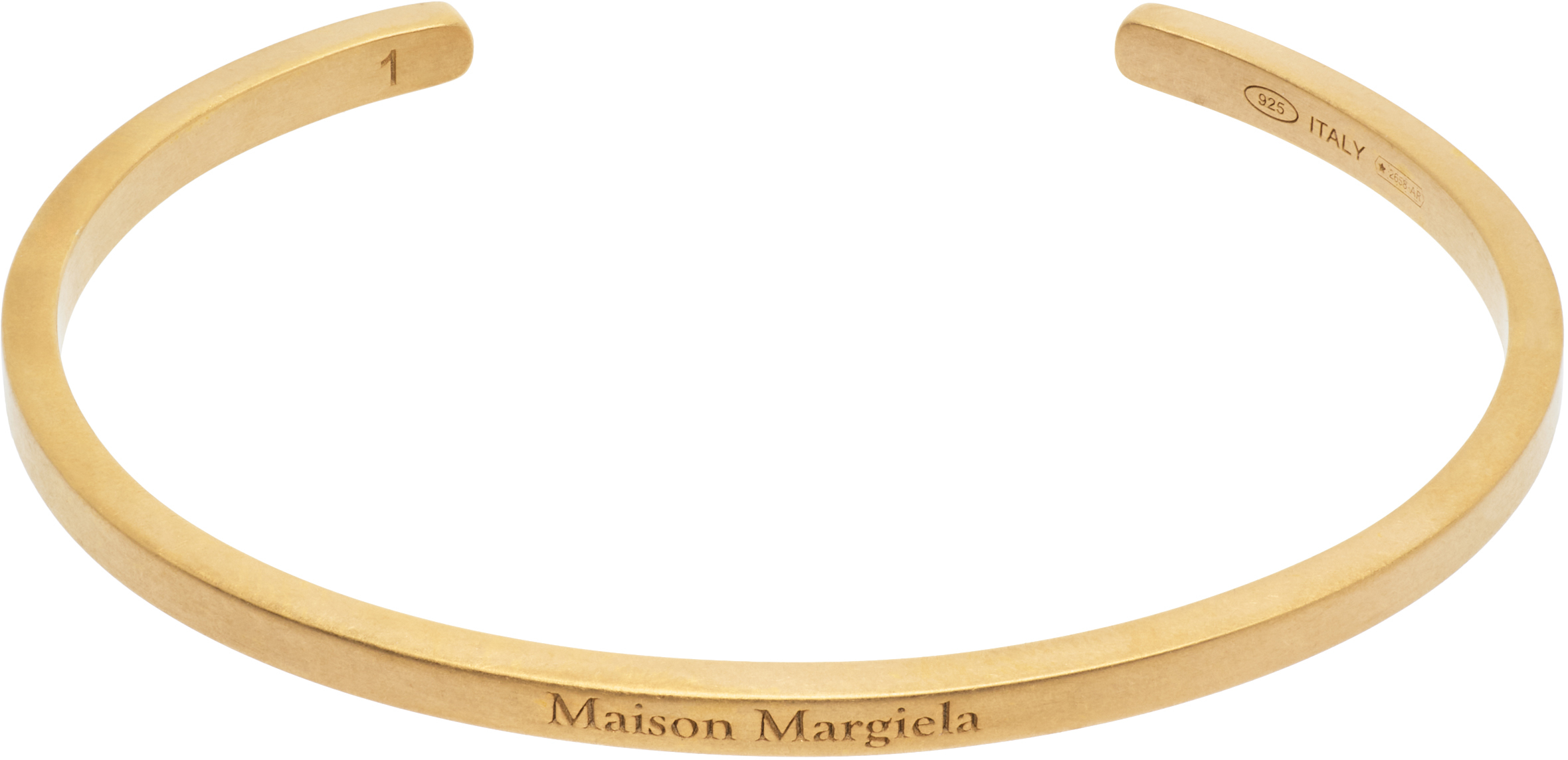 ブレスレット Maison Margiela Gold 925 silver bracelet Maison Margiela: Gold Numerical Bracelet | SSENSE Canada