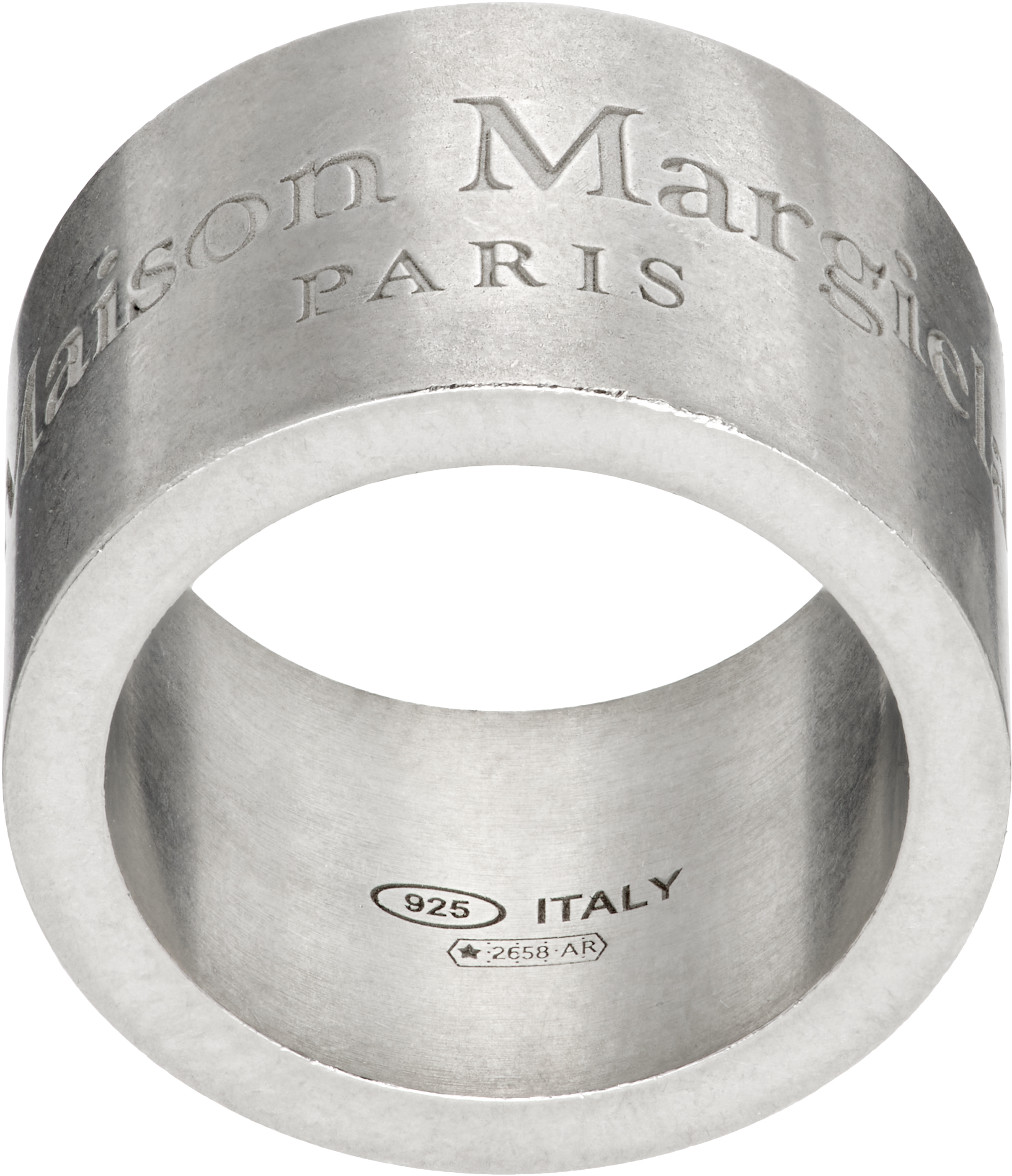 指輪・リング Maison Margiela Silver Ring With Engraved Logo Maison Margiela Logo ring | REVERSIBLE