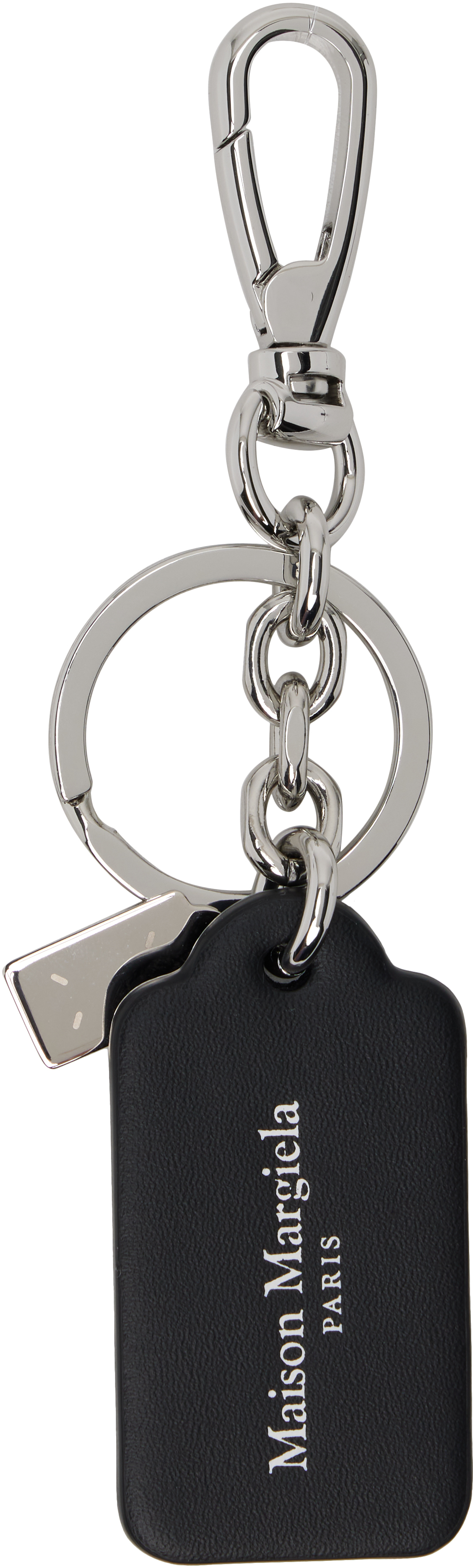 Black Double Tag Keychain