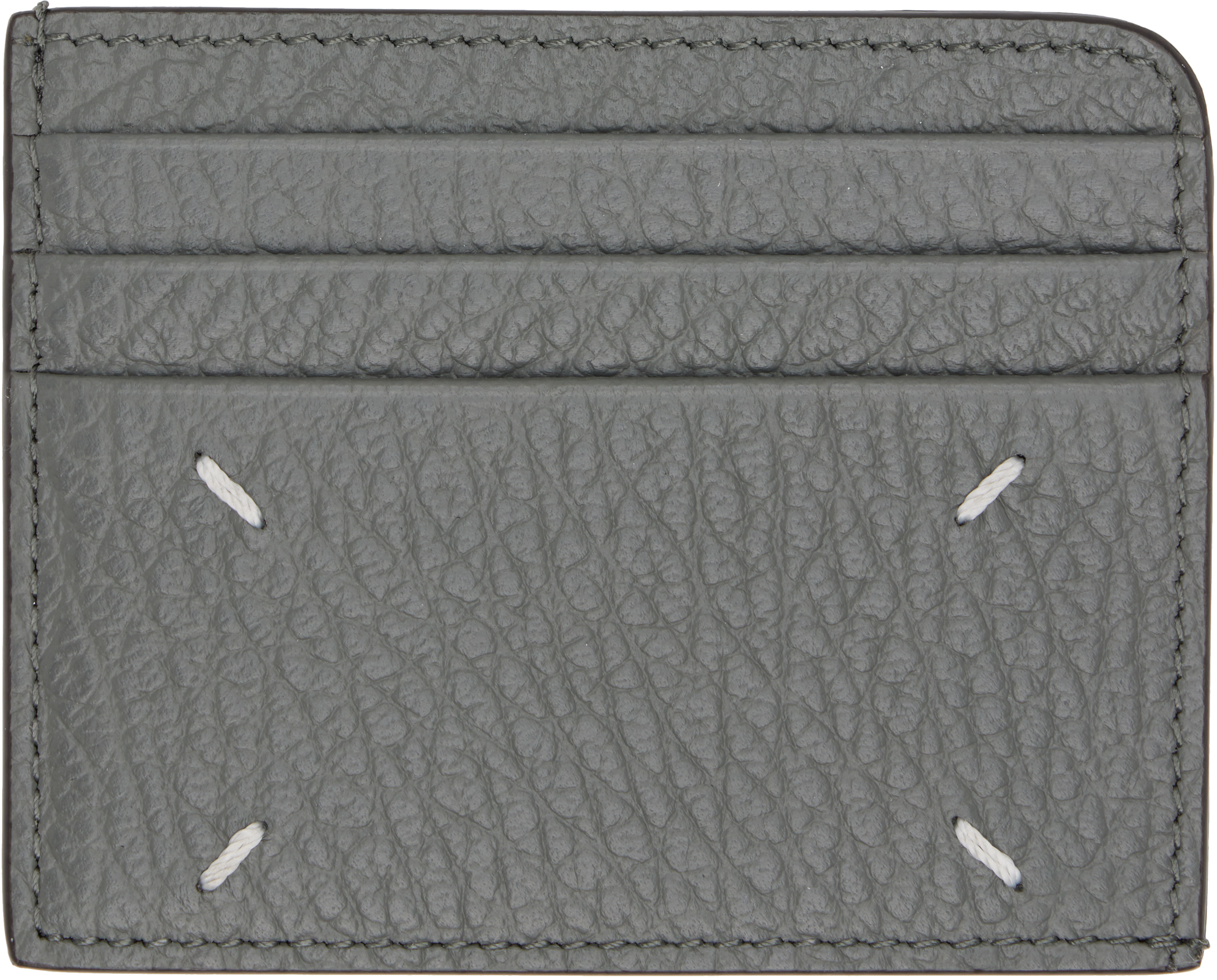 Gray Four Stitches Card Holder