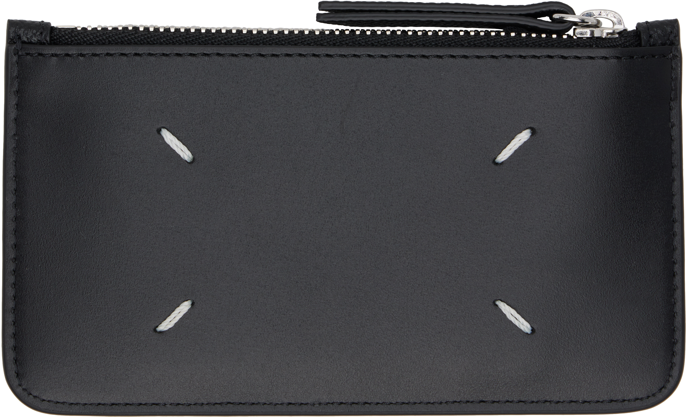 Black Four Stitches Card Holder