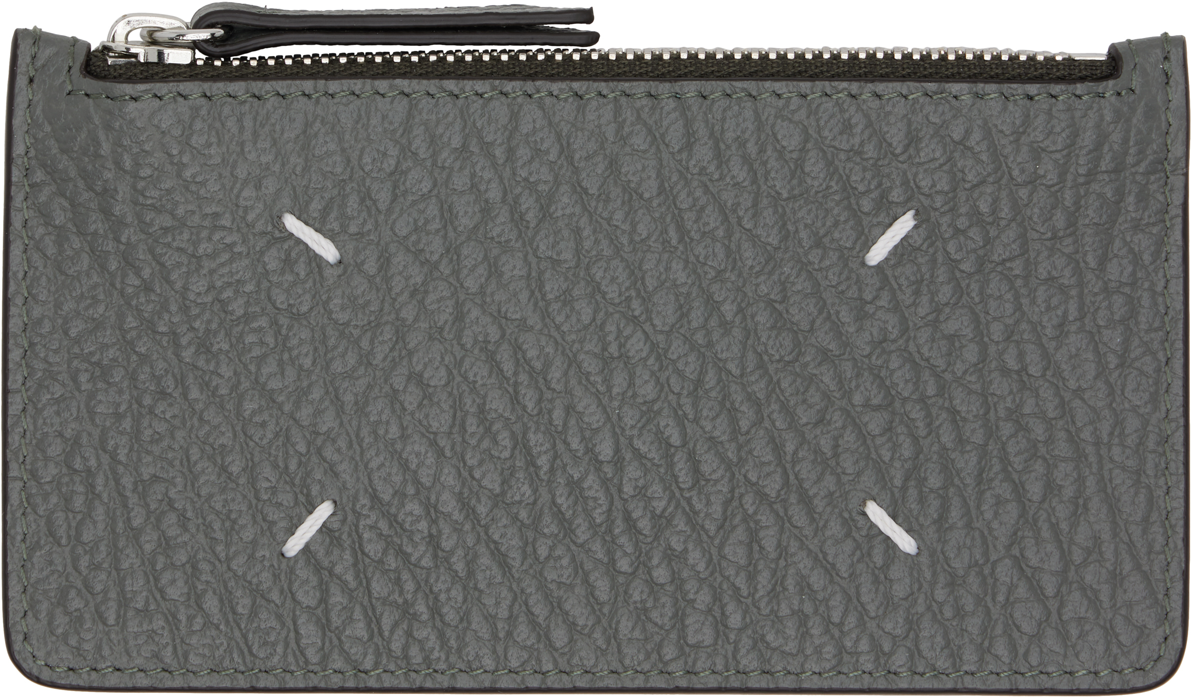 Gray Zip Card Holder