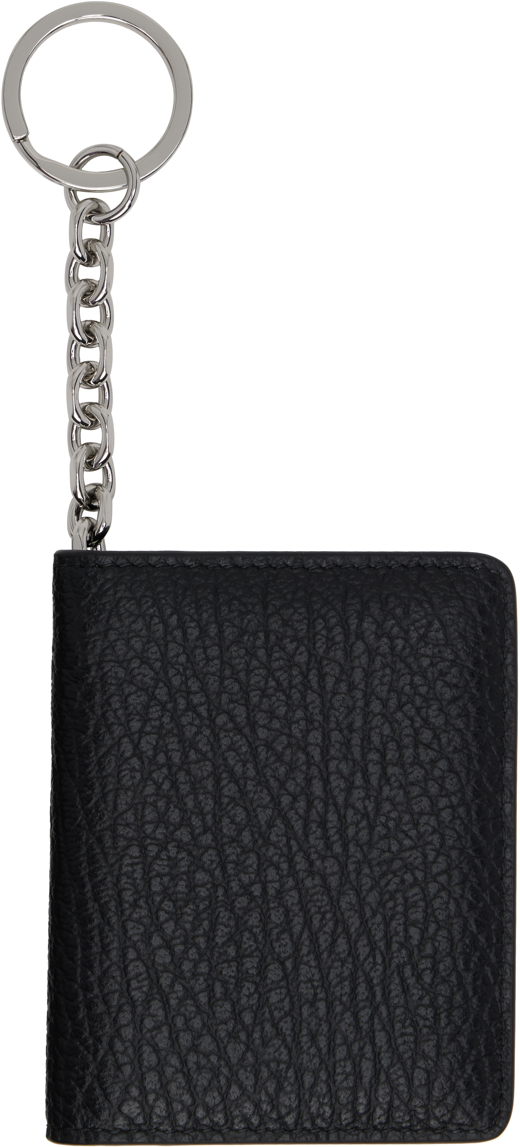 Black Four Stitches Keyring Card Holder