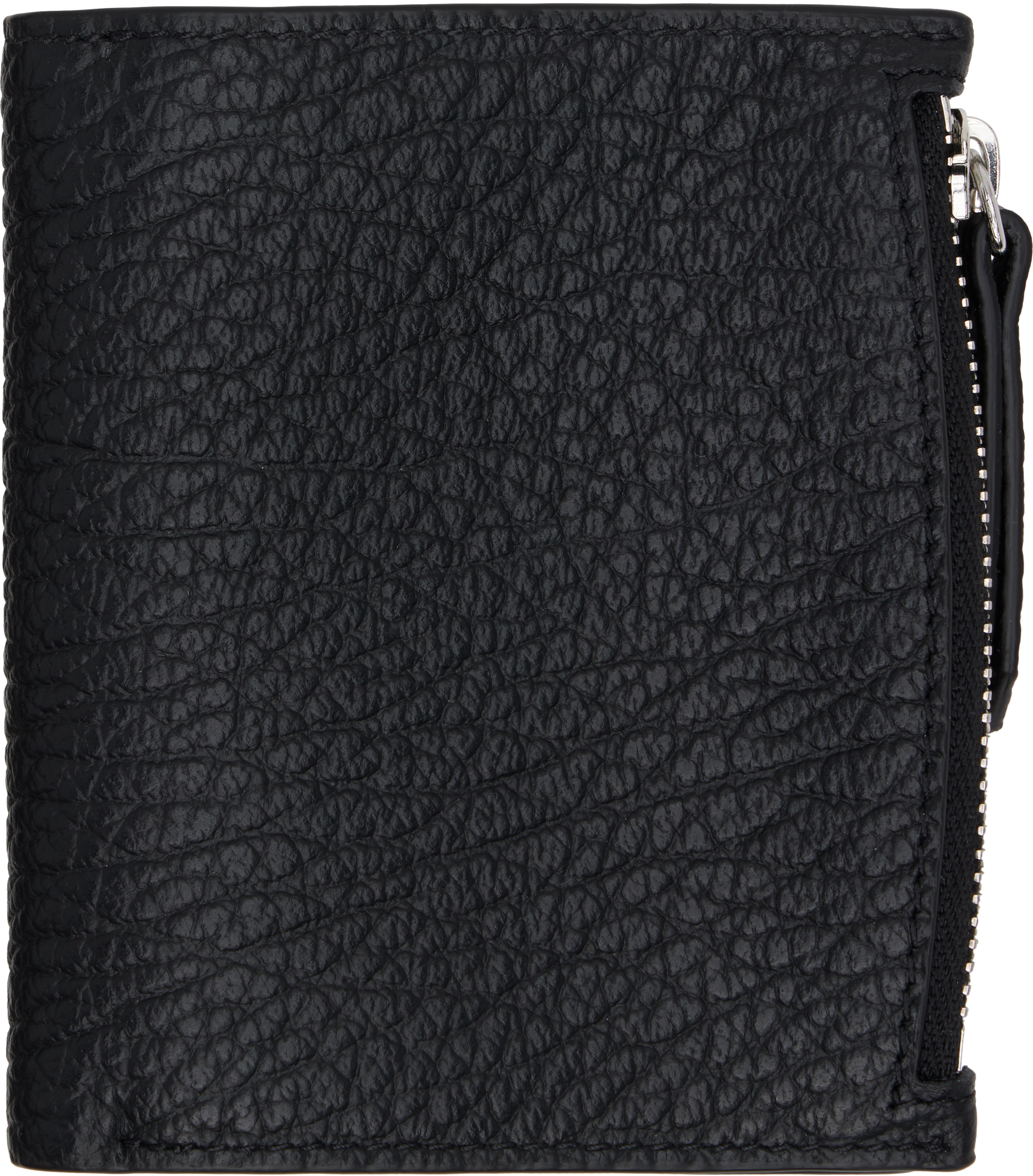 Black Leather Flap Wallet