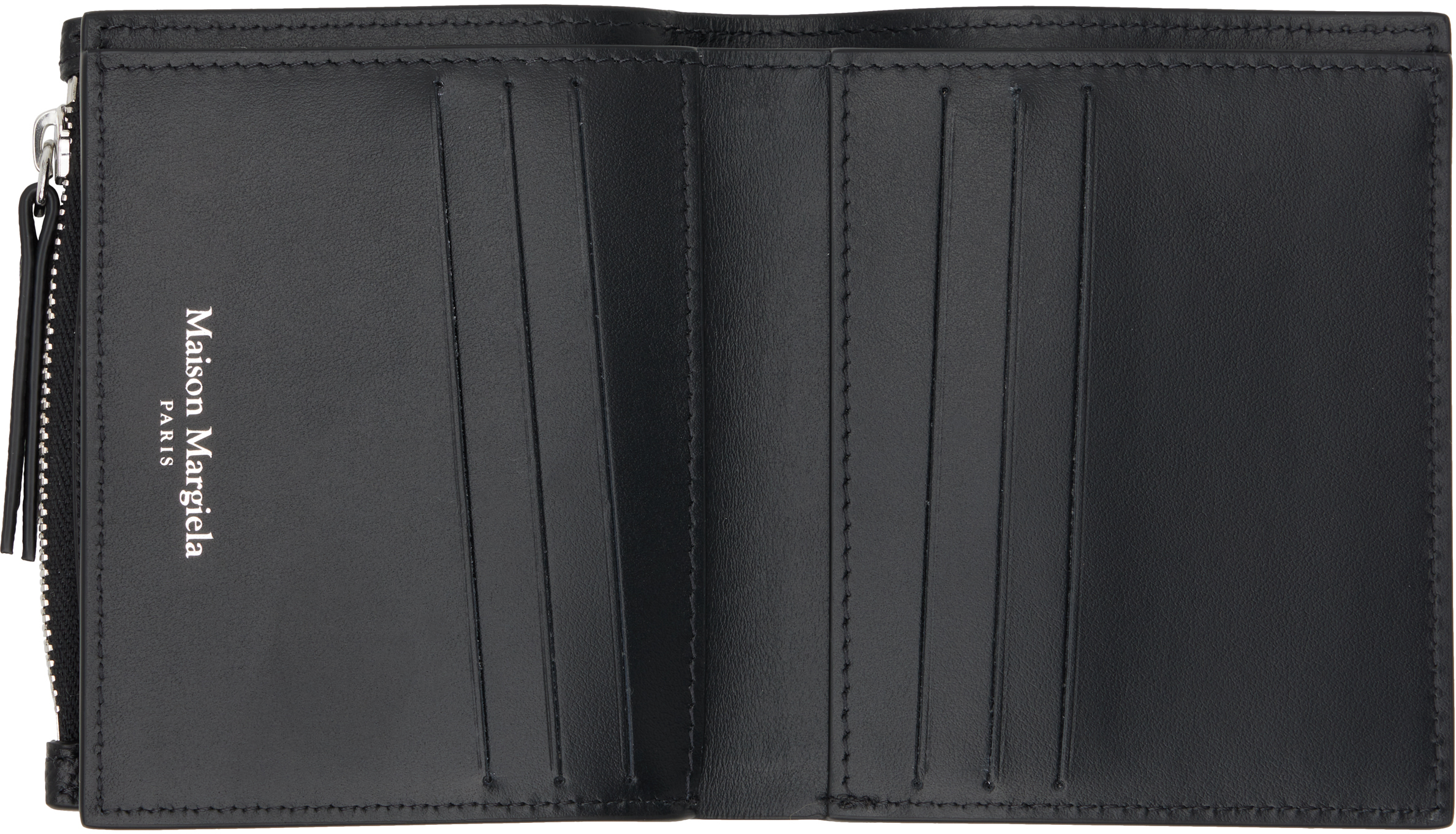Maison Margiela Black Flip Flap Small Wallet In Black