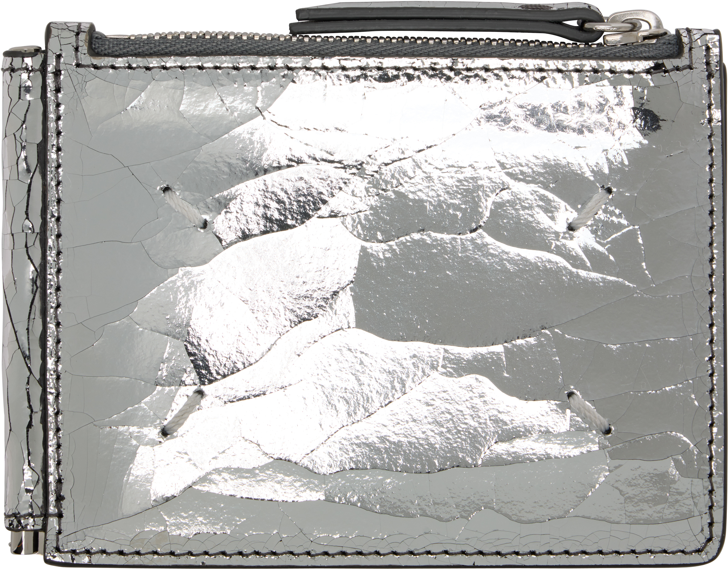 Maison Margiela: Silver Money Clip Wallet | SSENSE