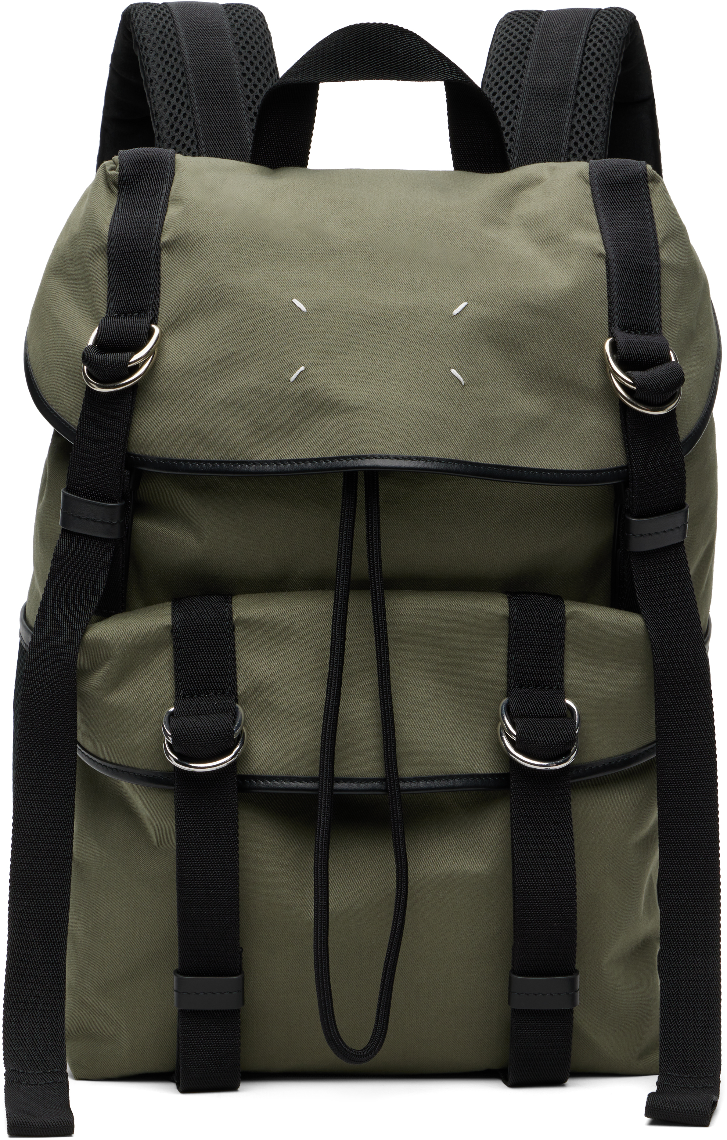 Maison Margiela: Khaki High Tech Medium Backpack | SSENSE