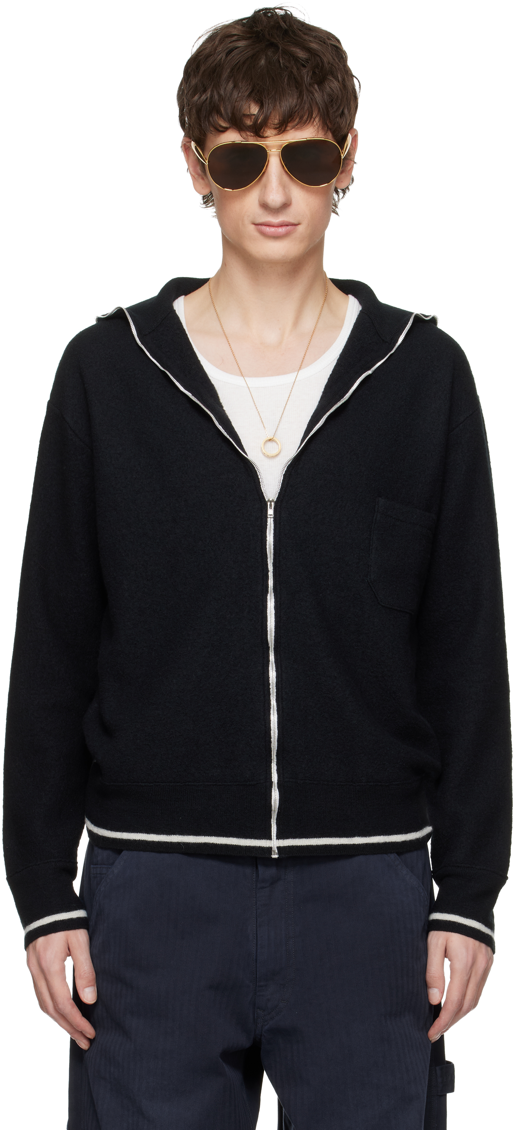 Maison Margiela: ブラック ウール ジャケット | SSENSE 日本