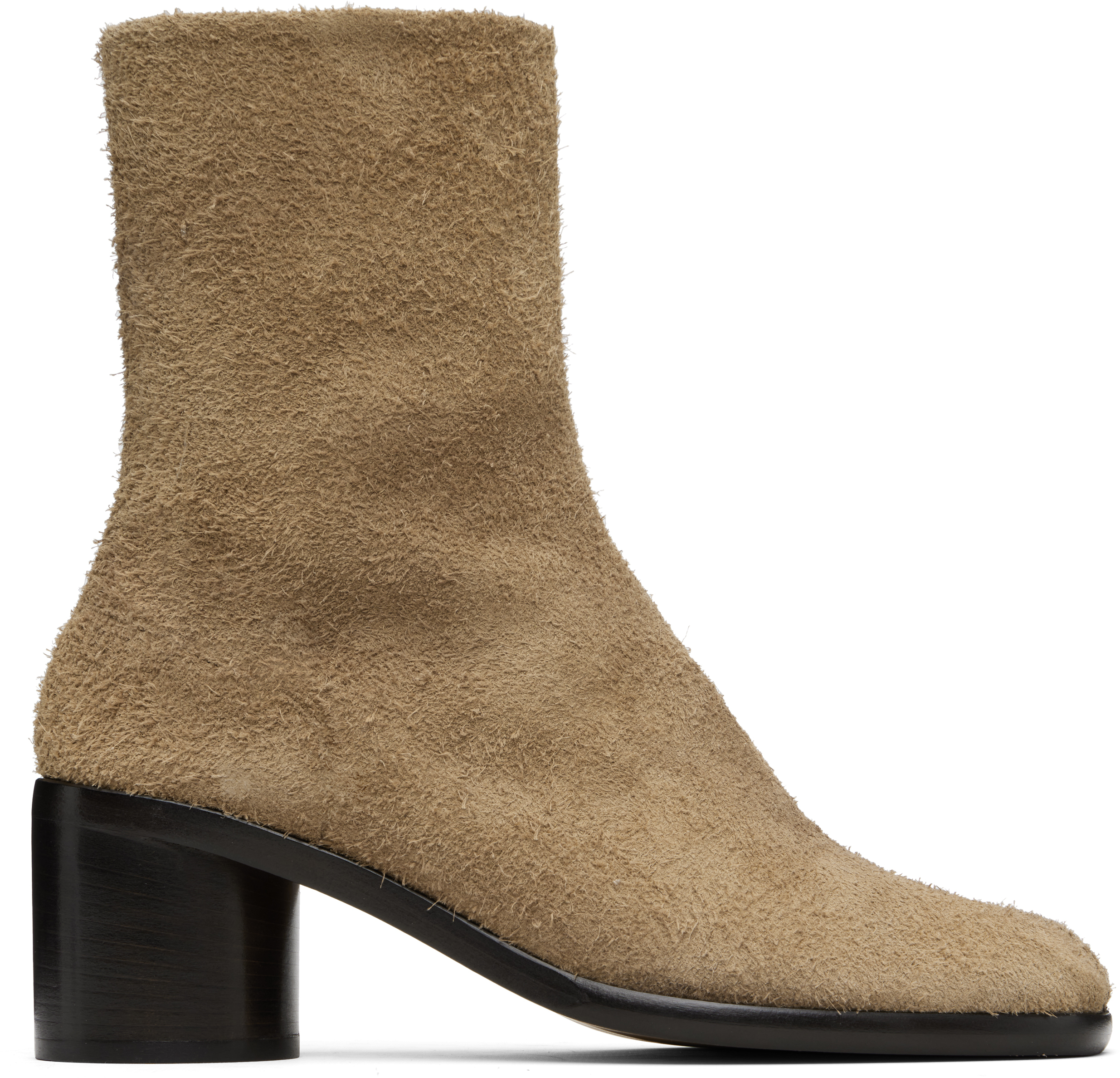 Maison Margiela Tabi Suede Ankle Boots In Multi