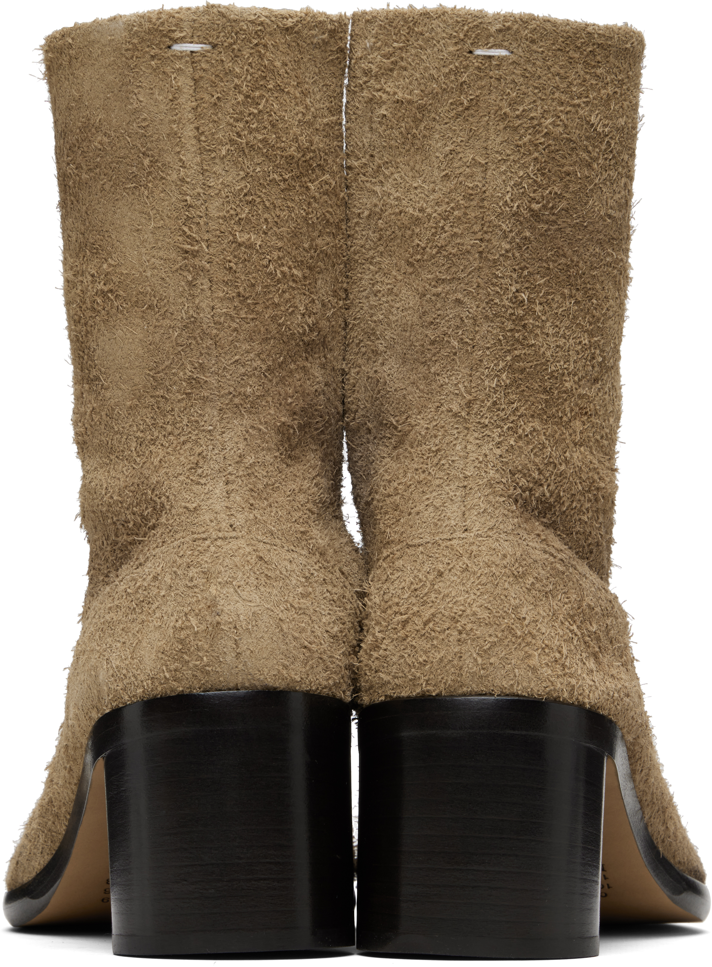 Maison Margiela Tabi Suede Ankle Boots In Multi