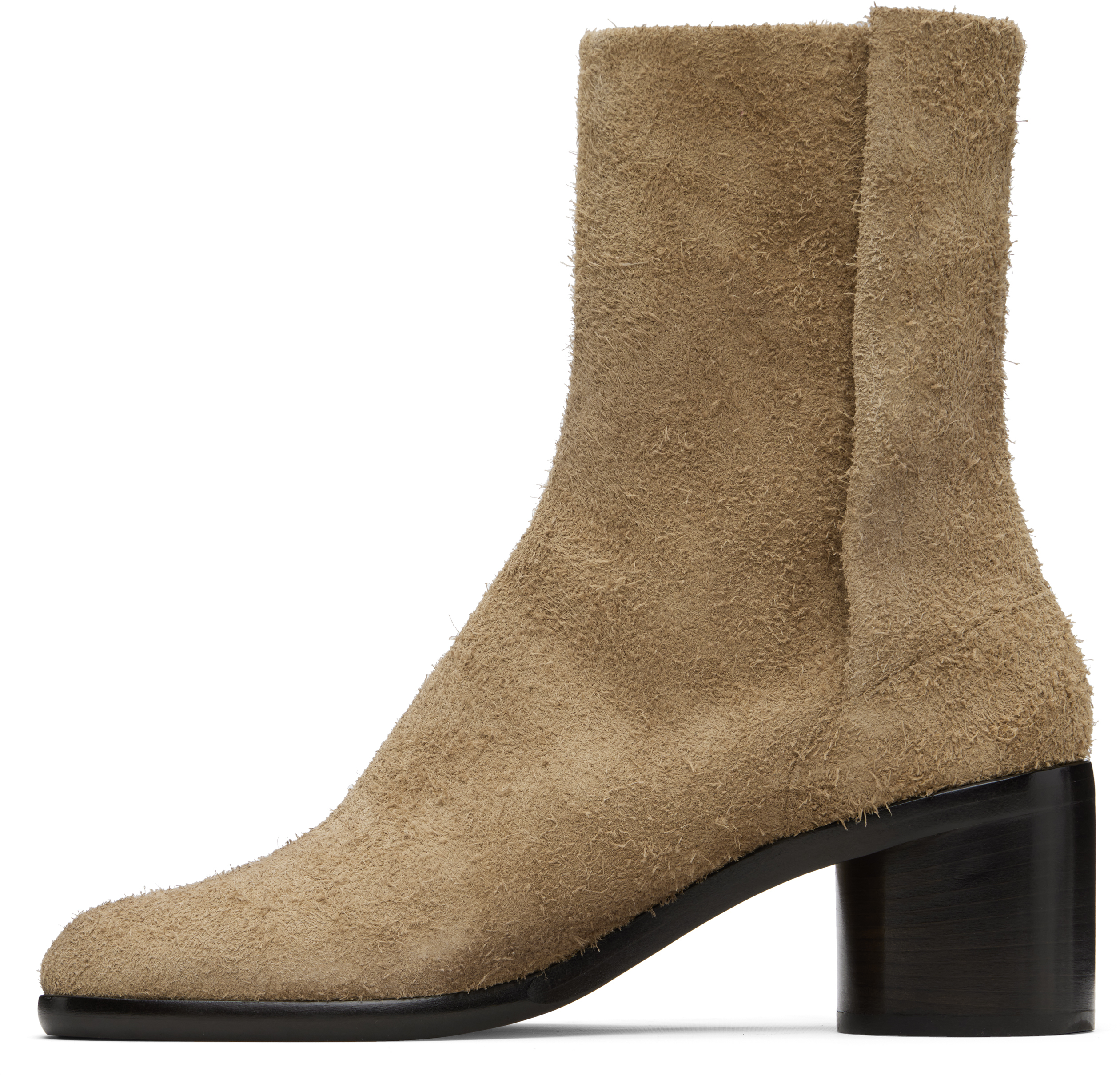 Maison Margiela Tabi Suede Ankle Boots In Multi