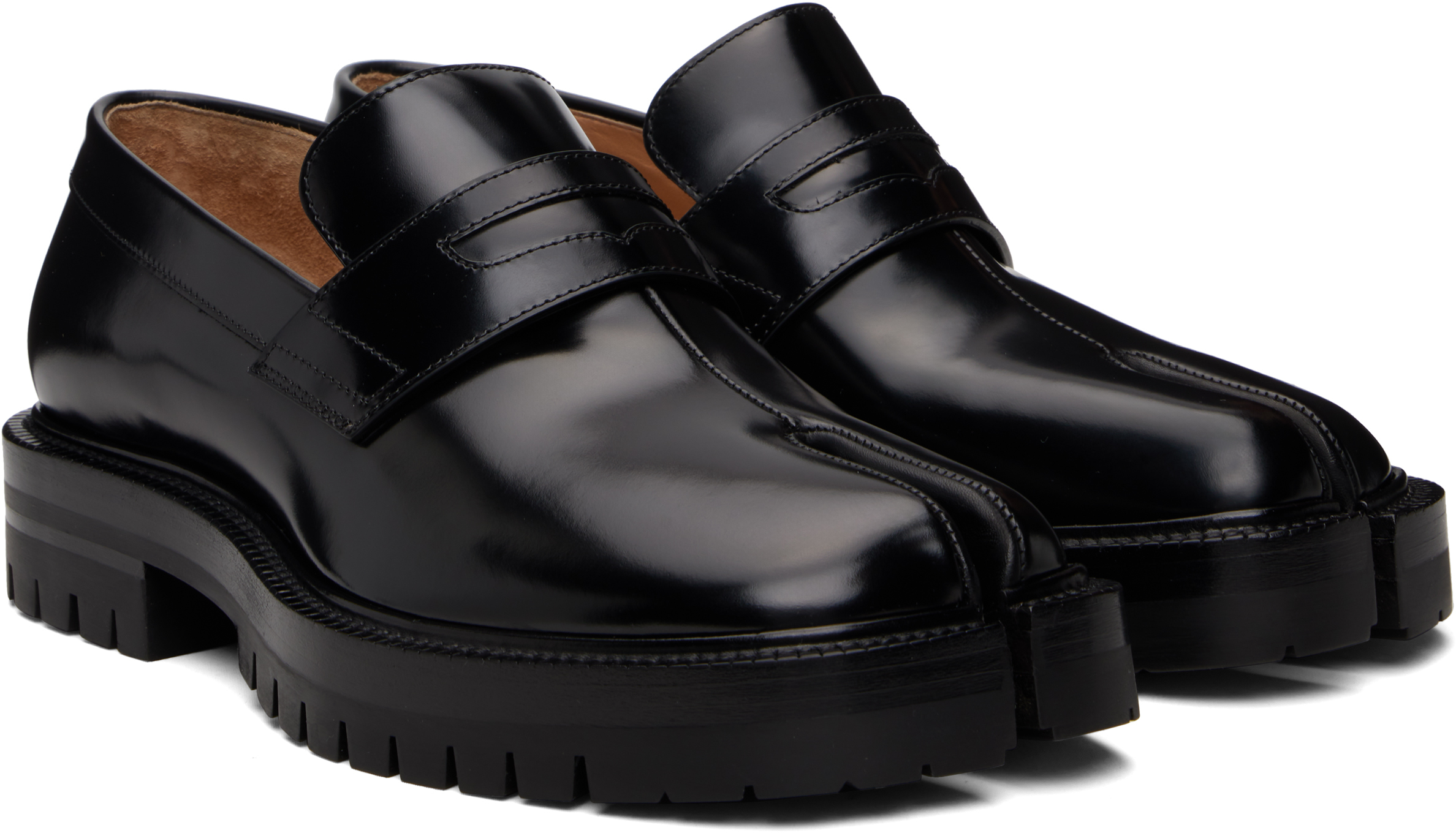 Maison Margiela Tabi County Leather Loafers With 3.5cm Heel