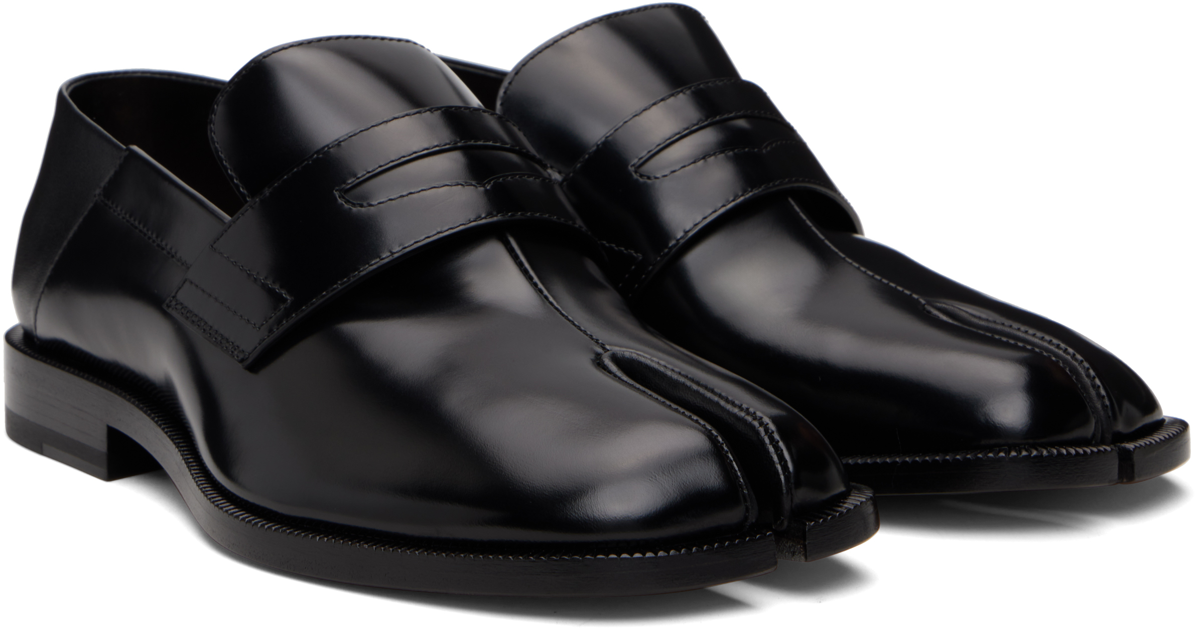 Maison Margiela Leather Tabi Loafers