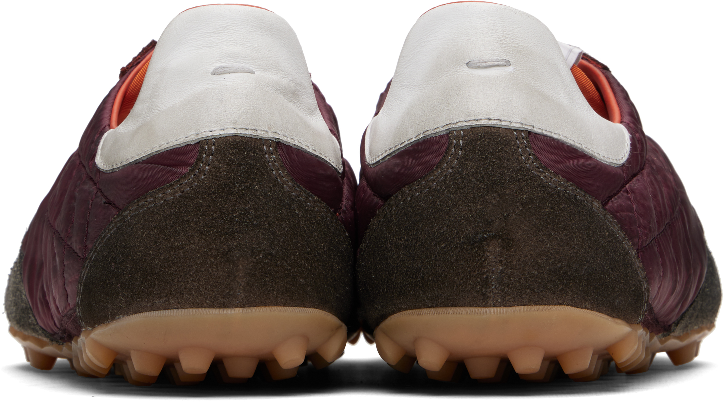 Maison Margiela Sprinters Leather And Suede-trimmed Nylon Sneakers In Brown
