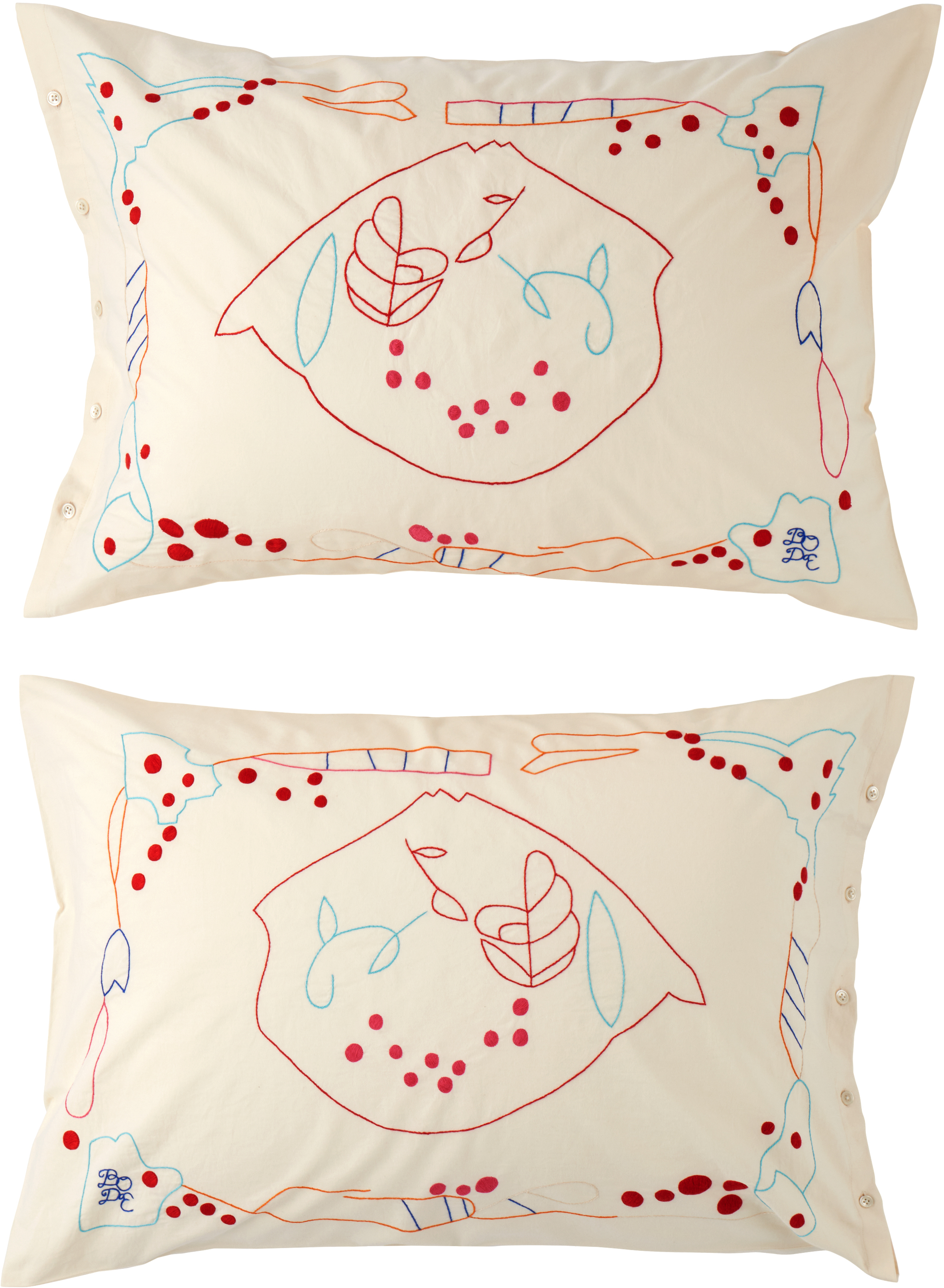Bode Garden Party Pillowcases In Ecmlt