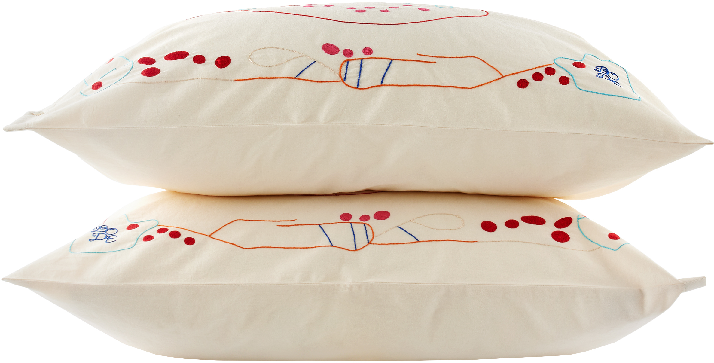 Bode Garden Party Pillowcases In Ecmlt