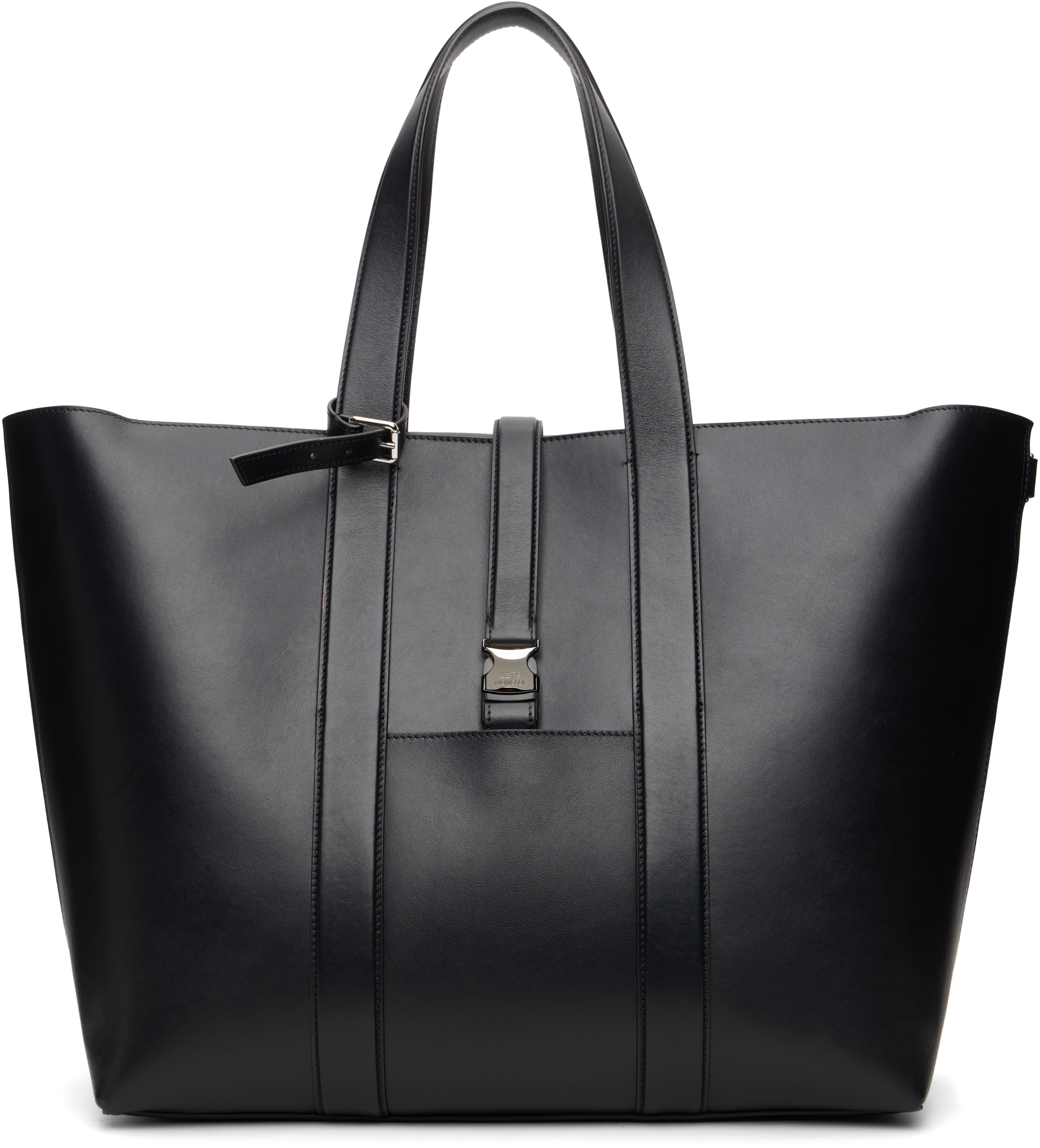 Moncler Genius: Moncler x EE72 Black EE Leather Tote | SSENSE