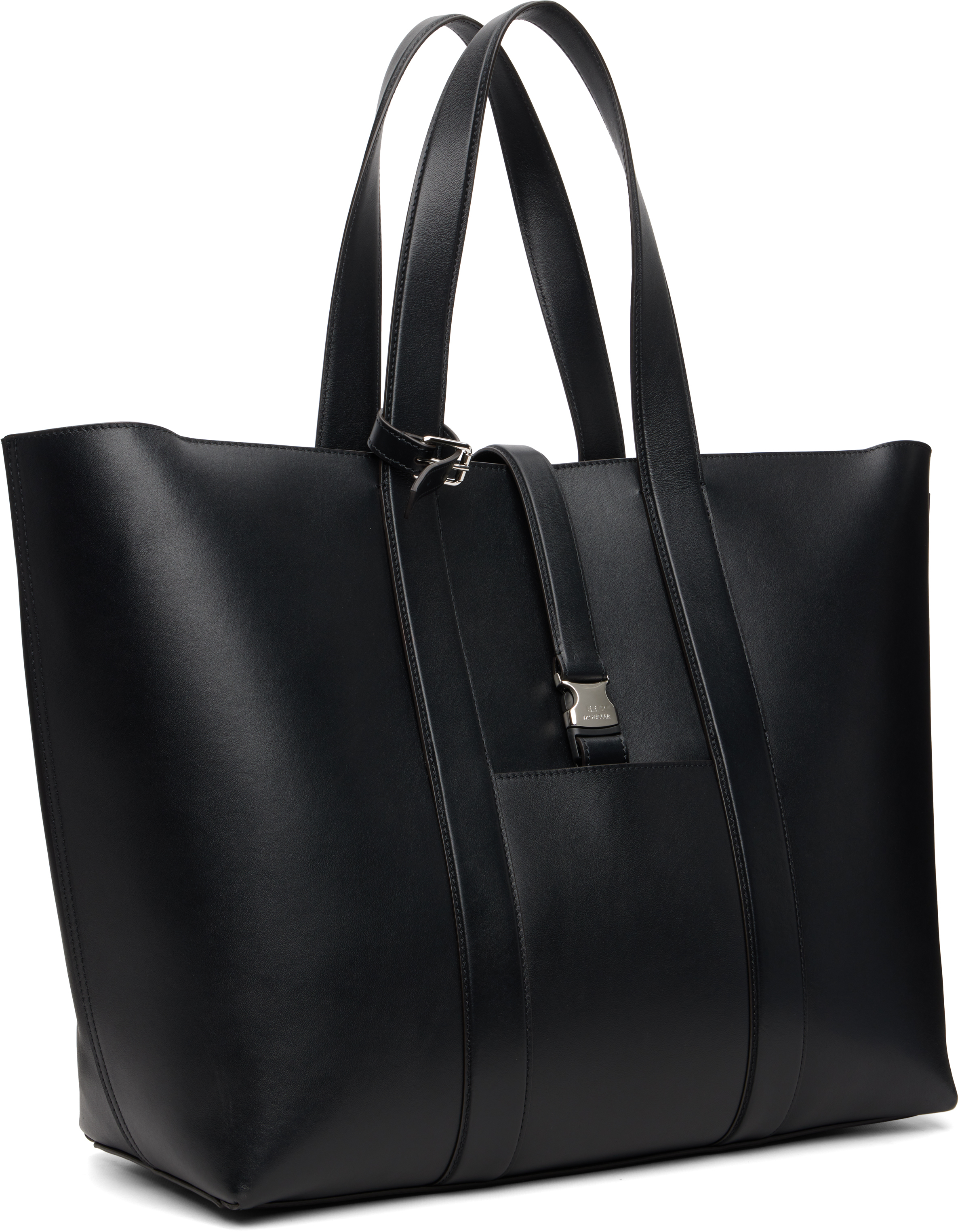 Moncler Genius Moncler X Ee72 Black Ee Leather Tote In Black