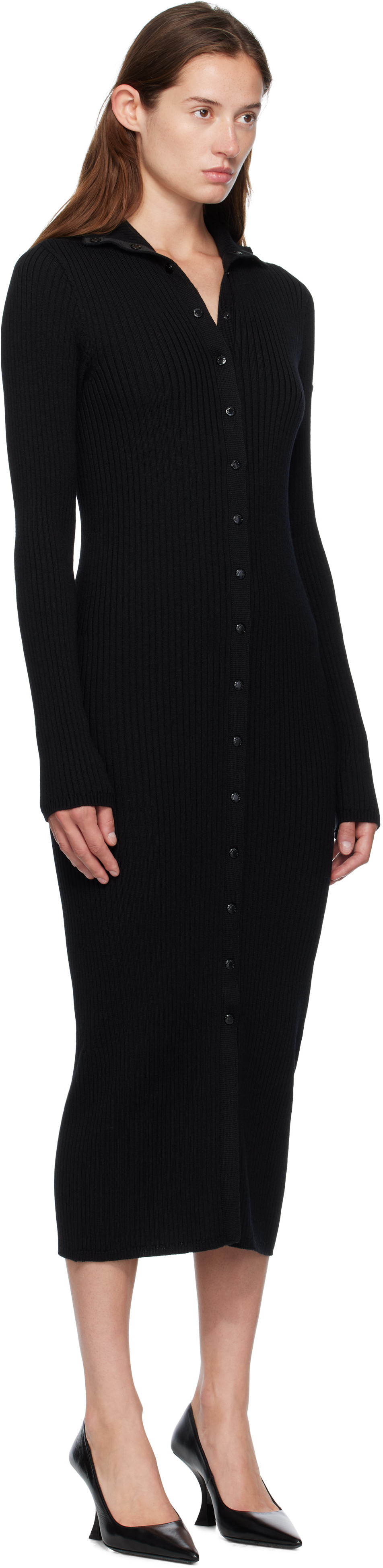 Moncler Genius Moncler X Ee72 Black Abito Maxi Dress In Black