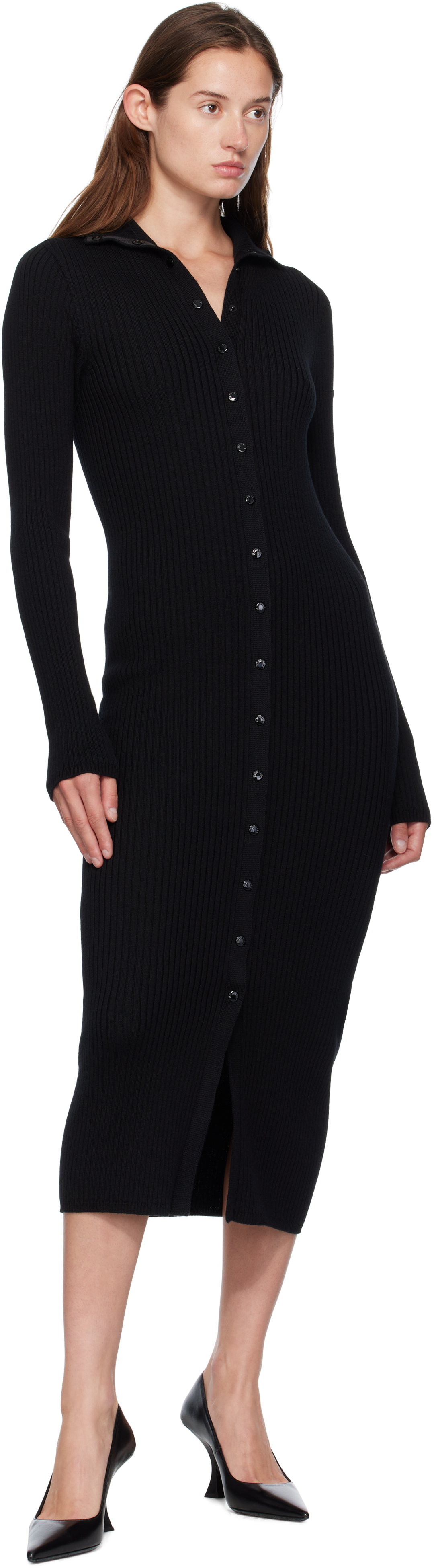 Moncler Genius Moncler X Ee72 Black Abito Maxi Dress In Black