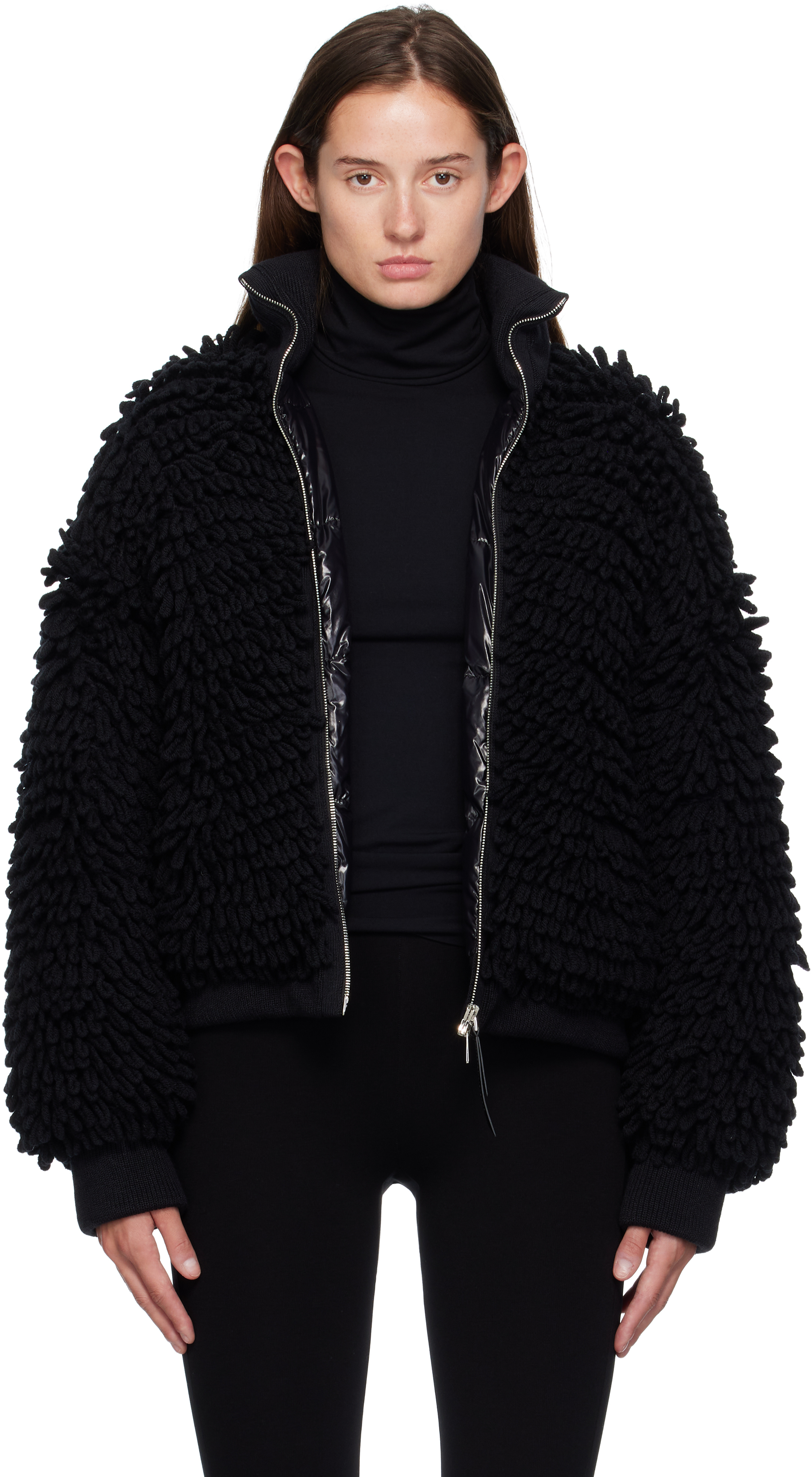 Moncler Genius Moncler X Ee72 Black Cardigan Down Jacket